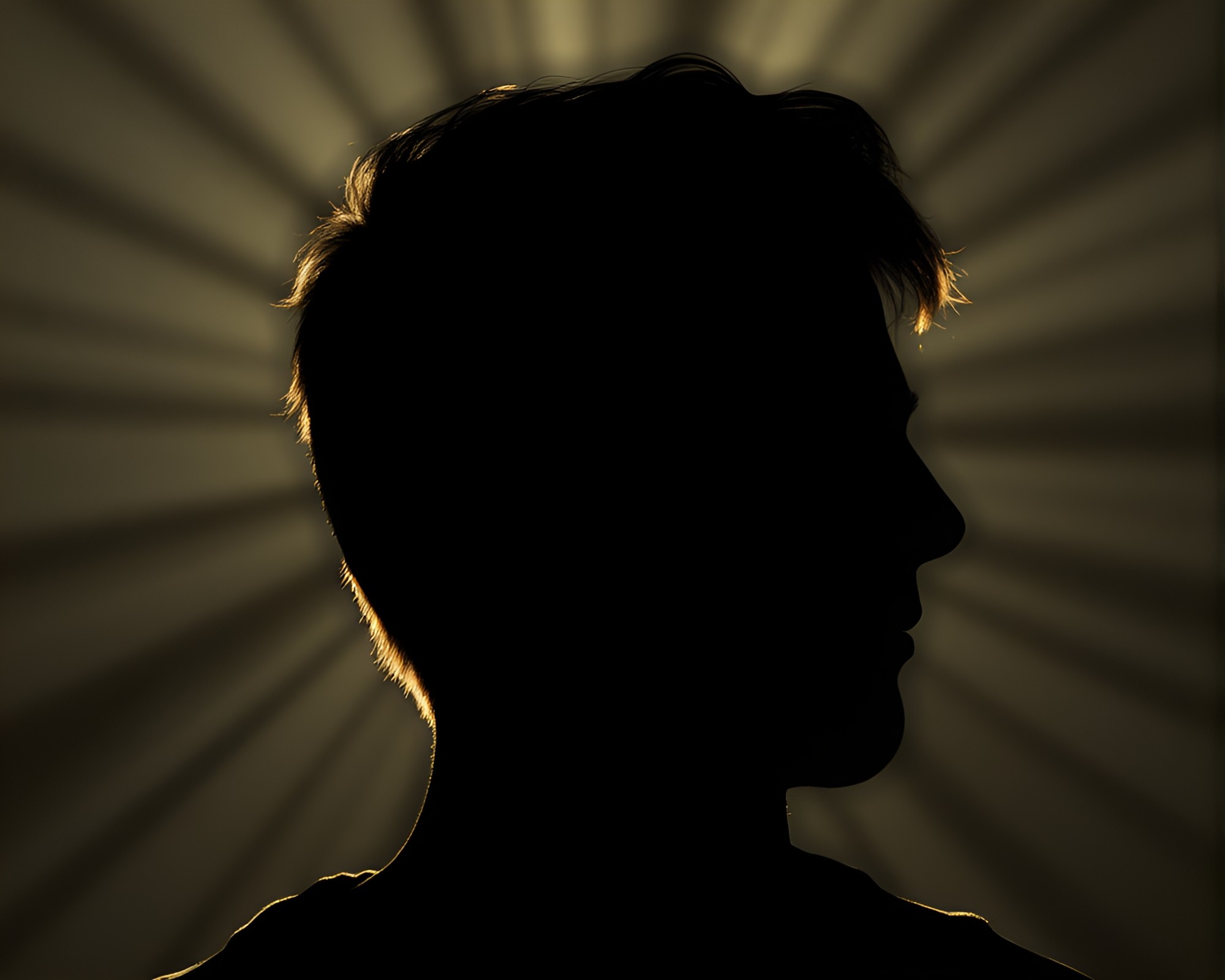 Sunlit Silhouette with Augmented Reality Overlay – free AI stock image