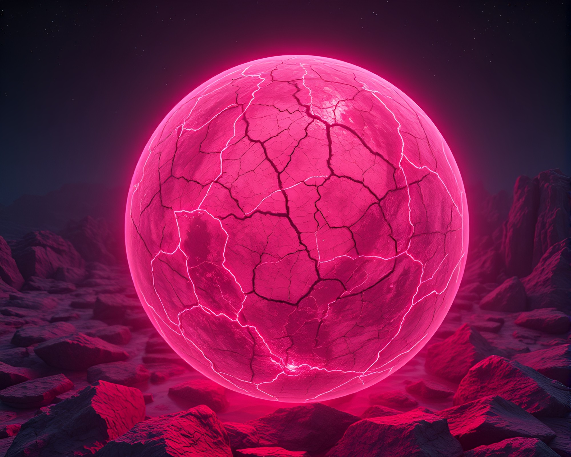 Cracked Earth VR Hub at Sunrise – free AI stock image
