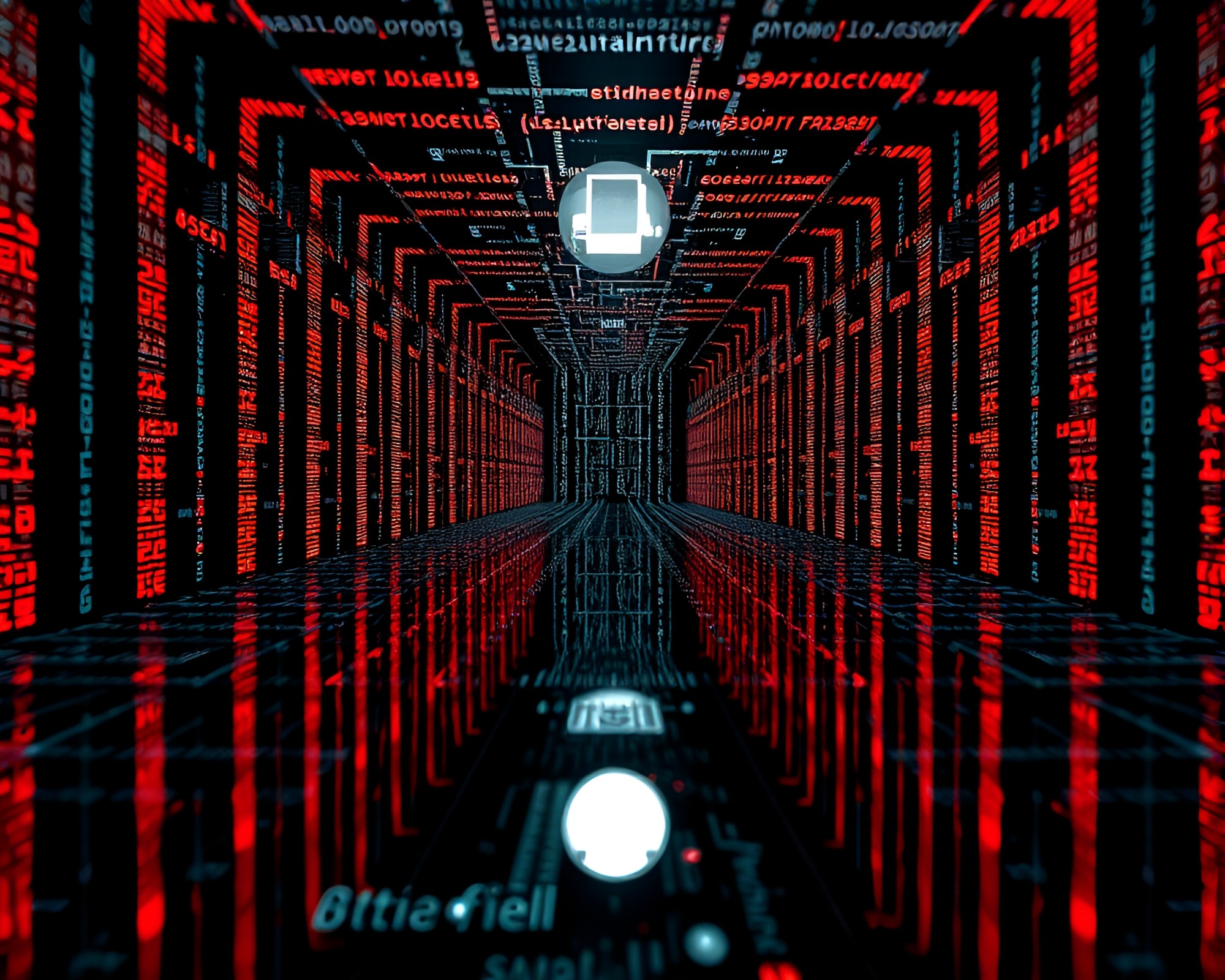 Ethereal Necromantic Mirror Maze of Shifting Shadows – free AI stock image