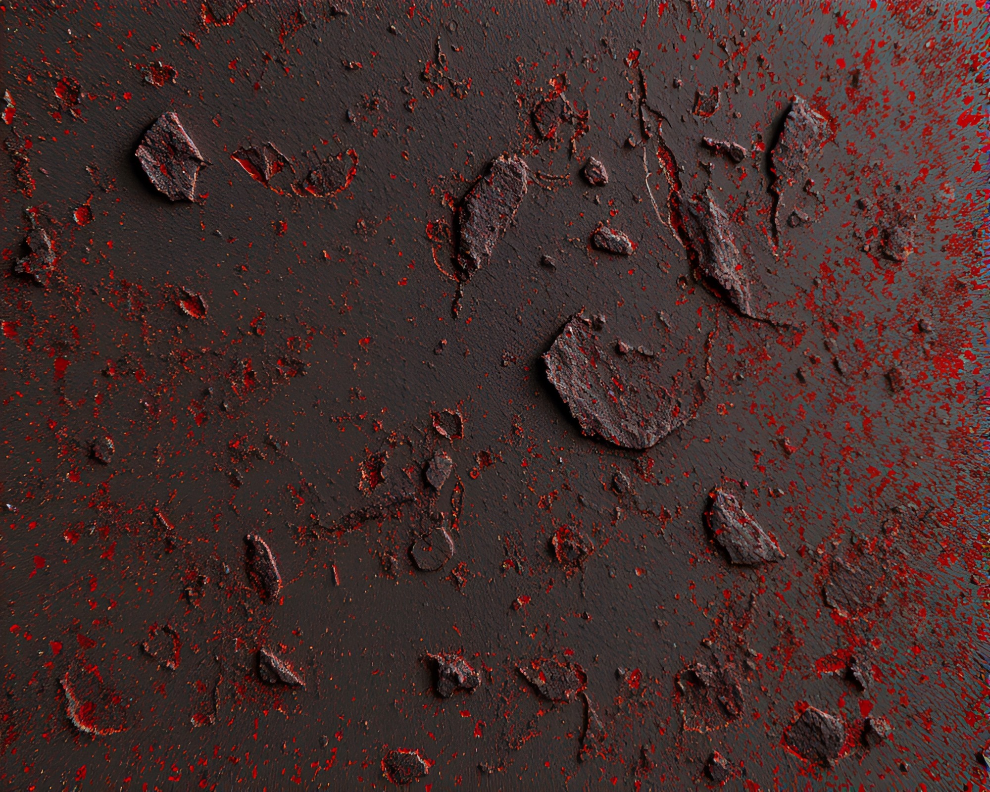 Ethereal Necromantic Oil Painting in Anaglyph 3D – free AI stock image