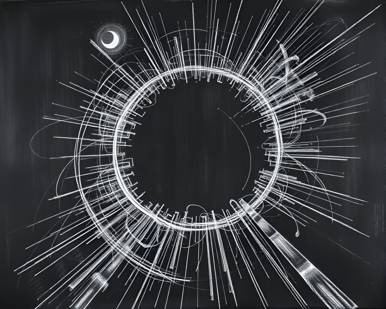 Intricate chalk scrawls create mesmerizing optical illusion art