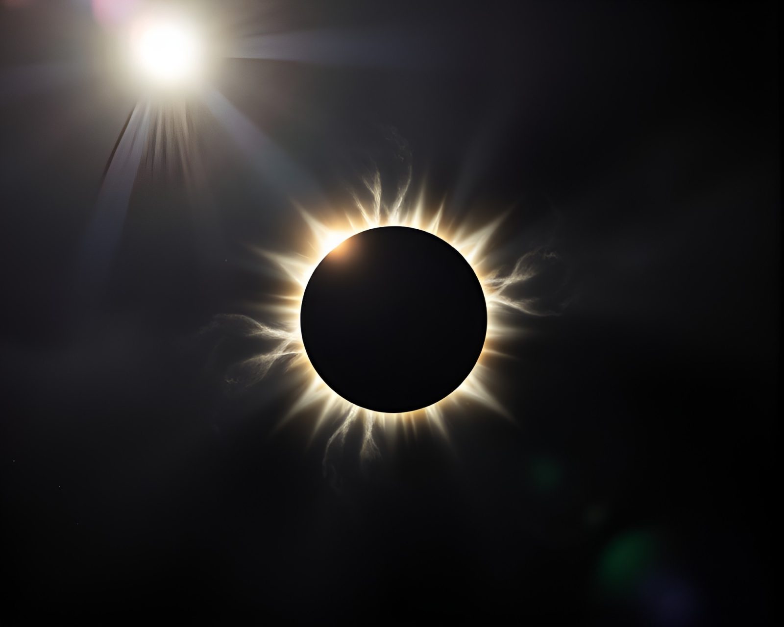 Abstract artwork of solar eclipse with fractal elements