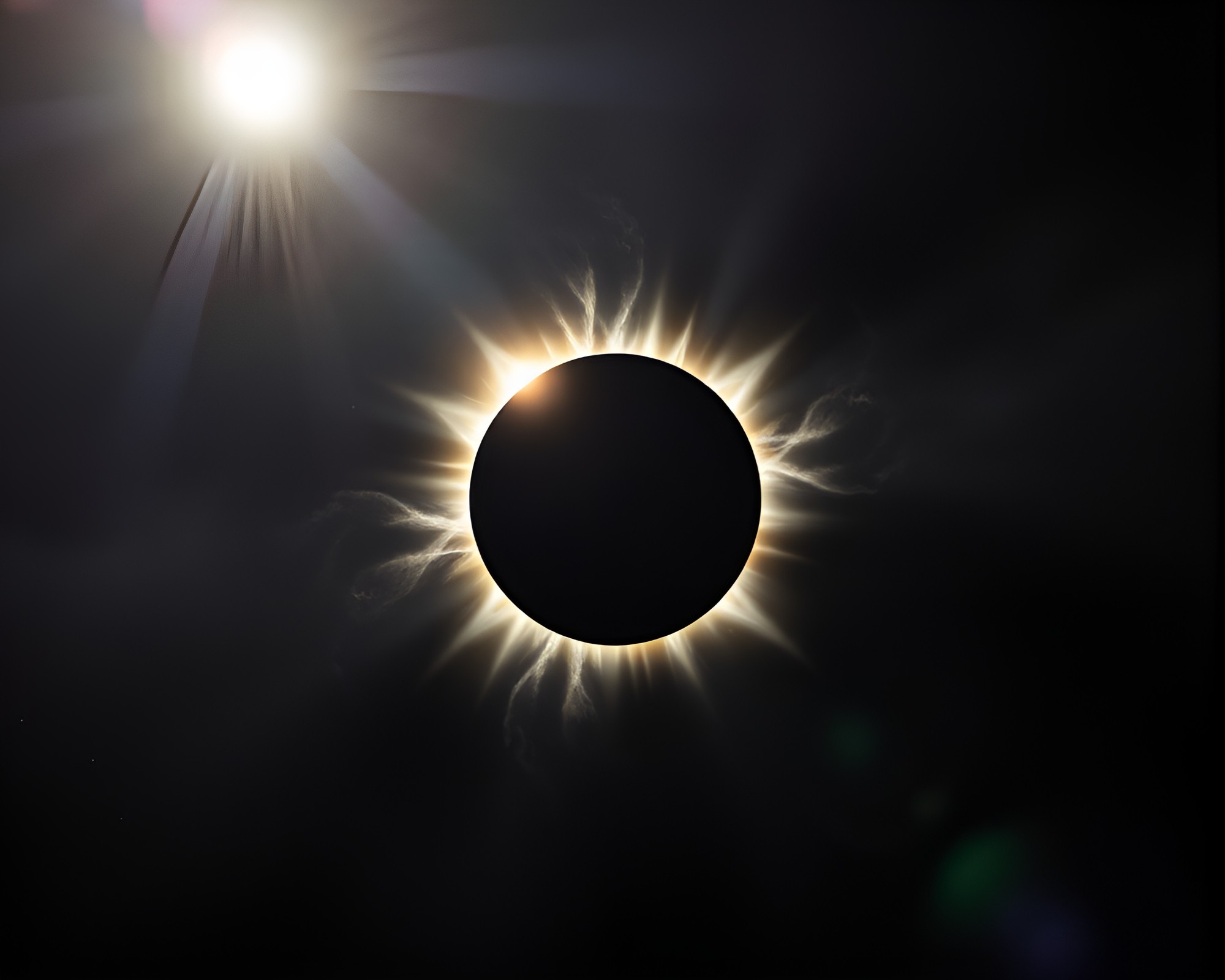 Fractal Solar Eclipse Glow Data Visualization – free AI stock image