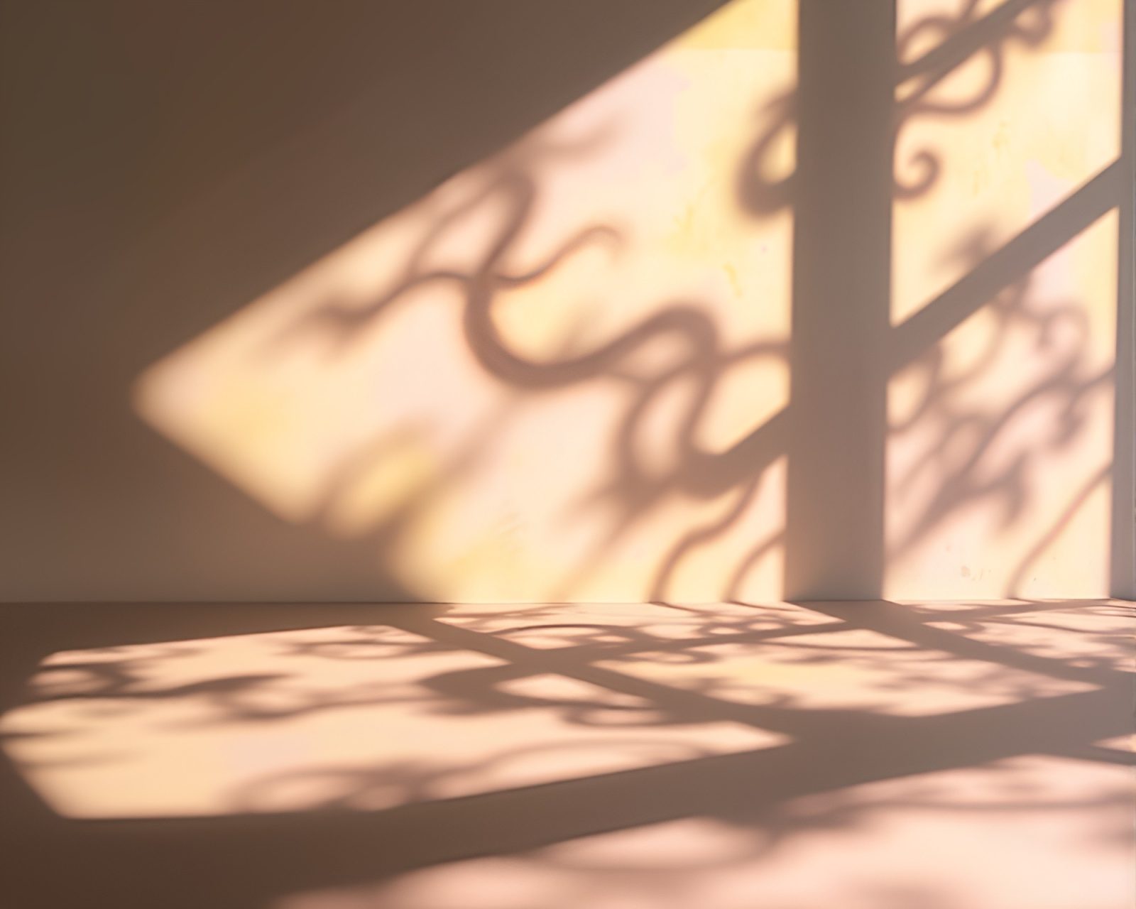 Pastel-hued planets casting stencil shadows in a dimensional rift