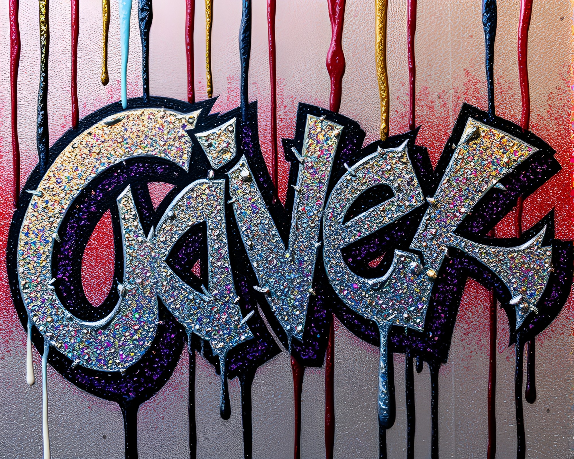 Savage River Engraved Graffiti Drips Art – free AI stock image
