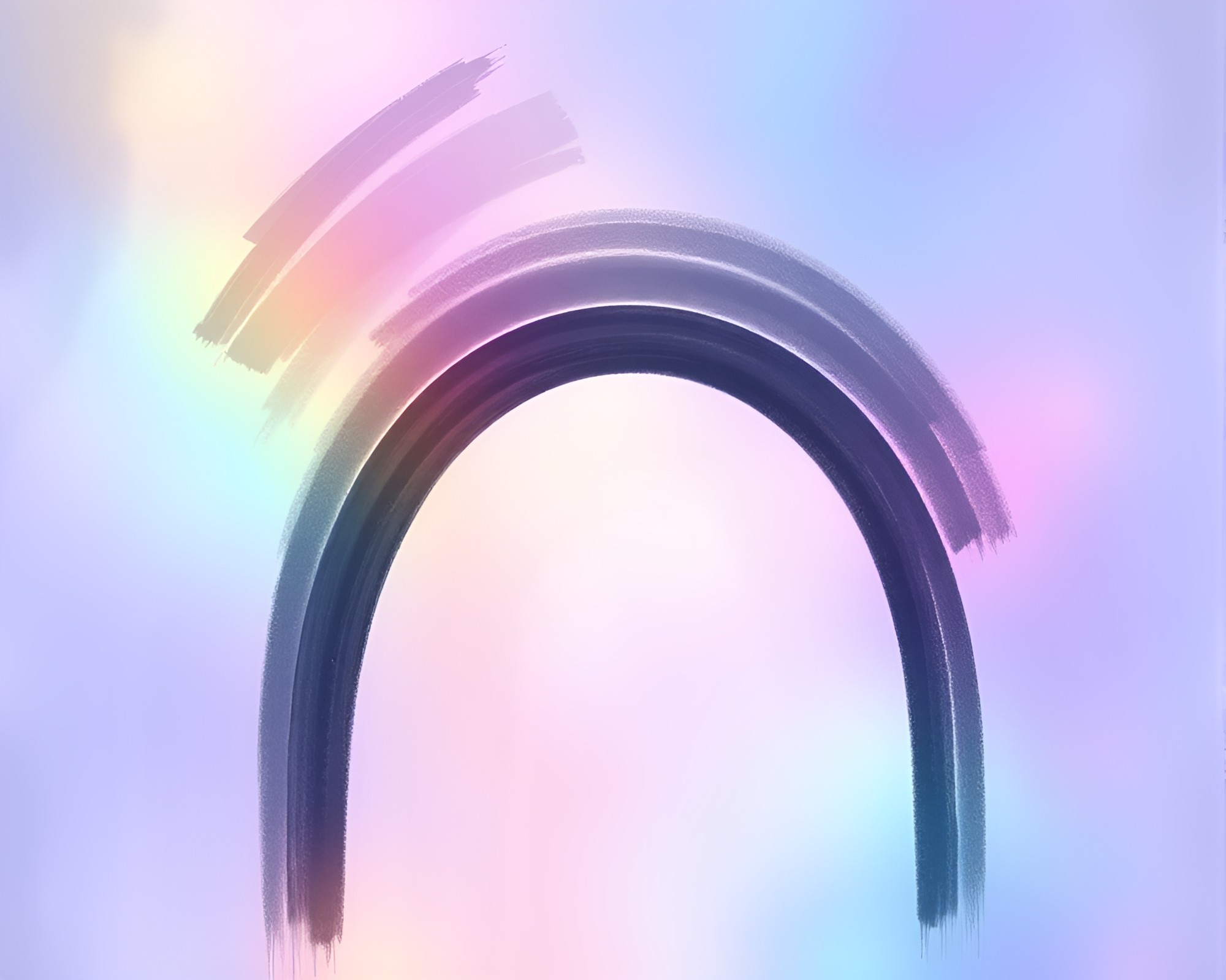 Ethereal Arch Bridge in Iridescent Hues – free AI stock image