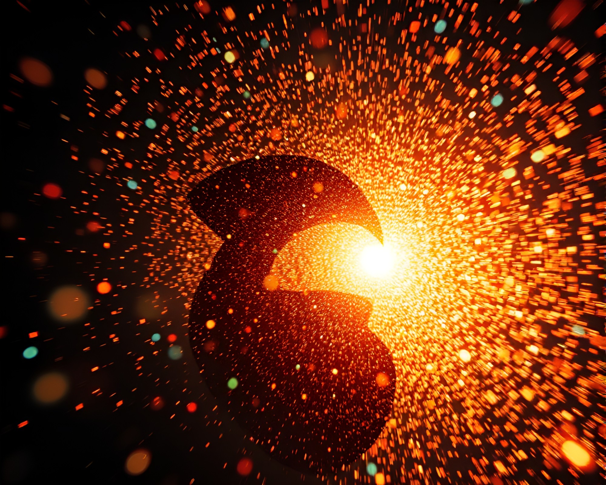 Chariot of Light in Fragmented Kaleidoscope – free AI stock image