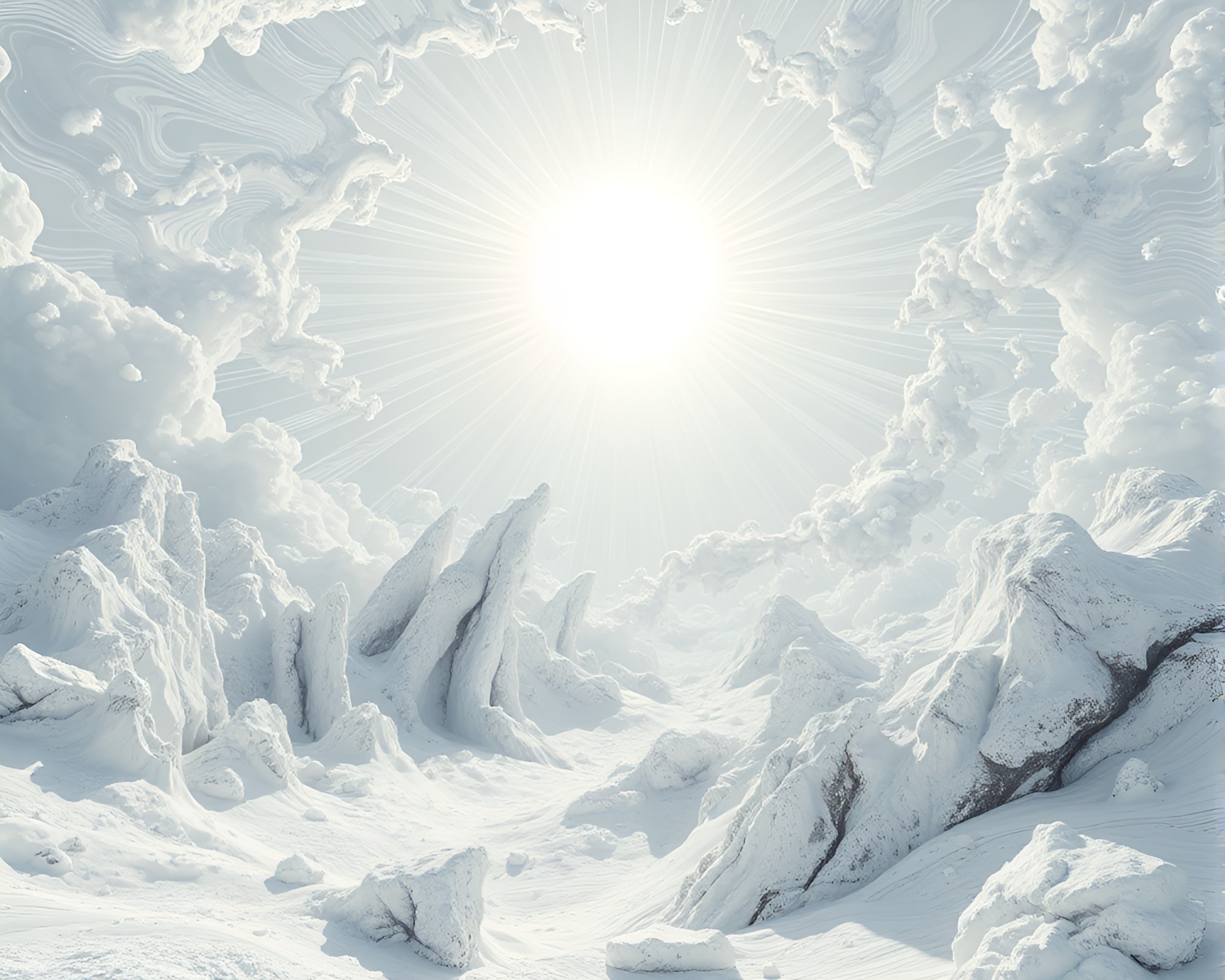 Surreal Sunlight Dreamscape – free AI stock image