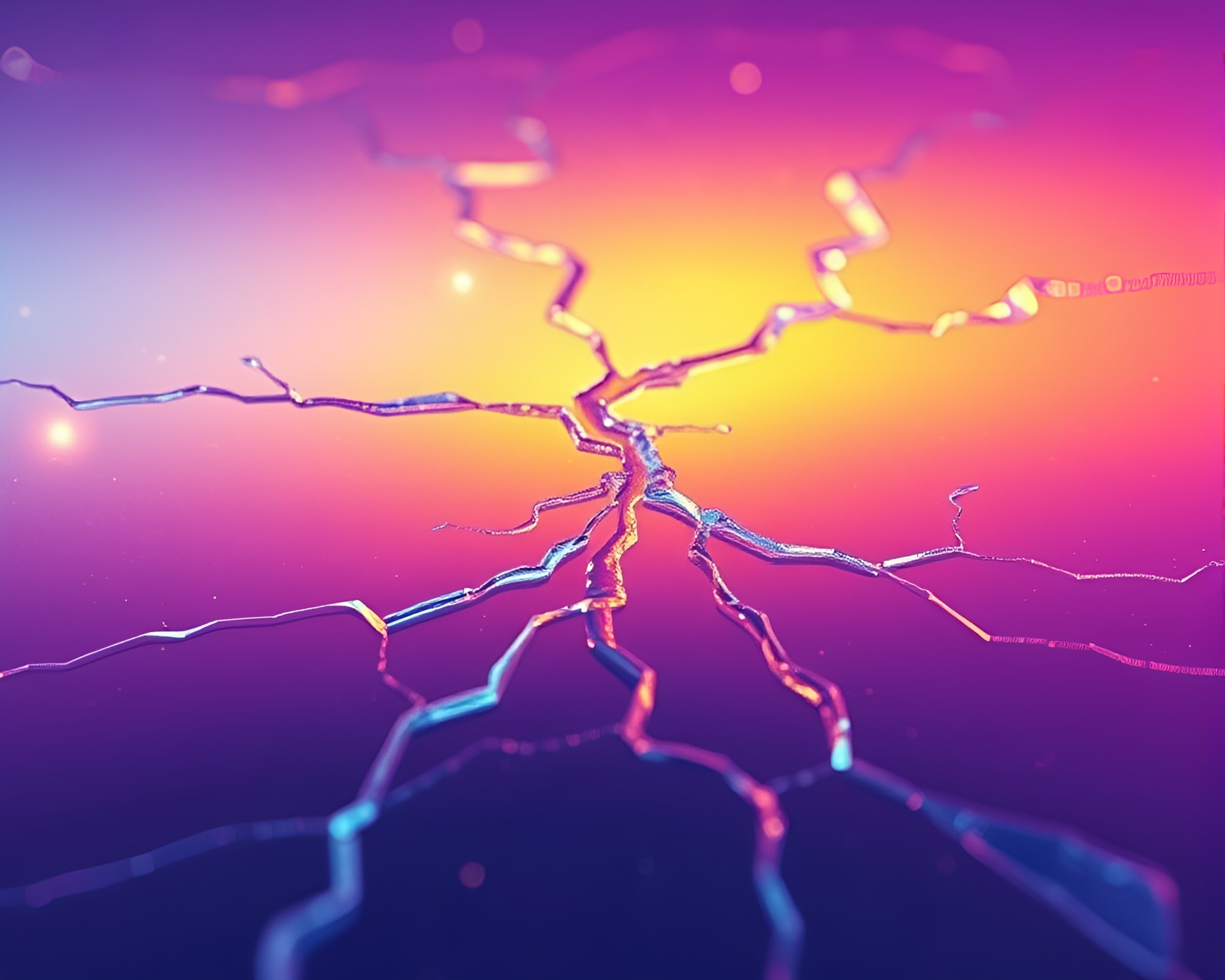 Frosty Fairy Realm with Thermal Spectrum Wireframe – free AI stock image