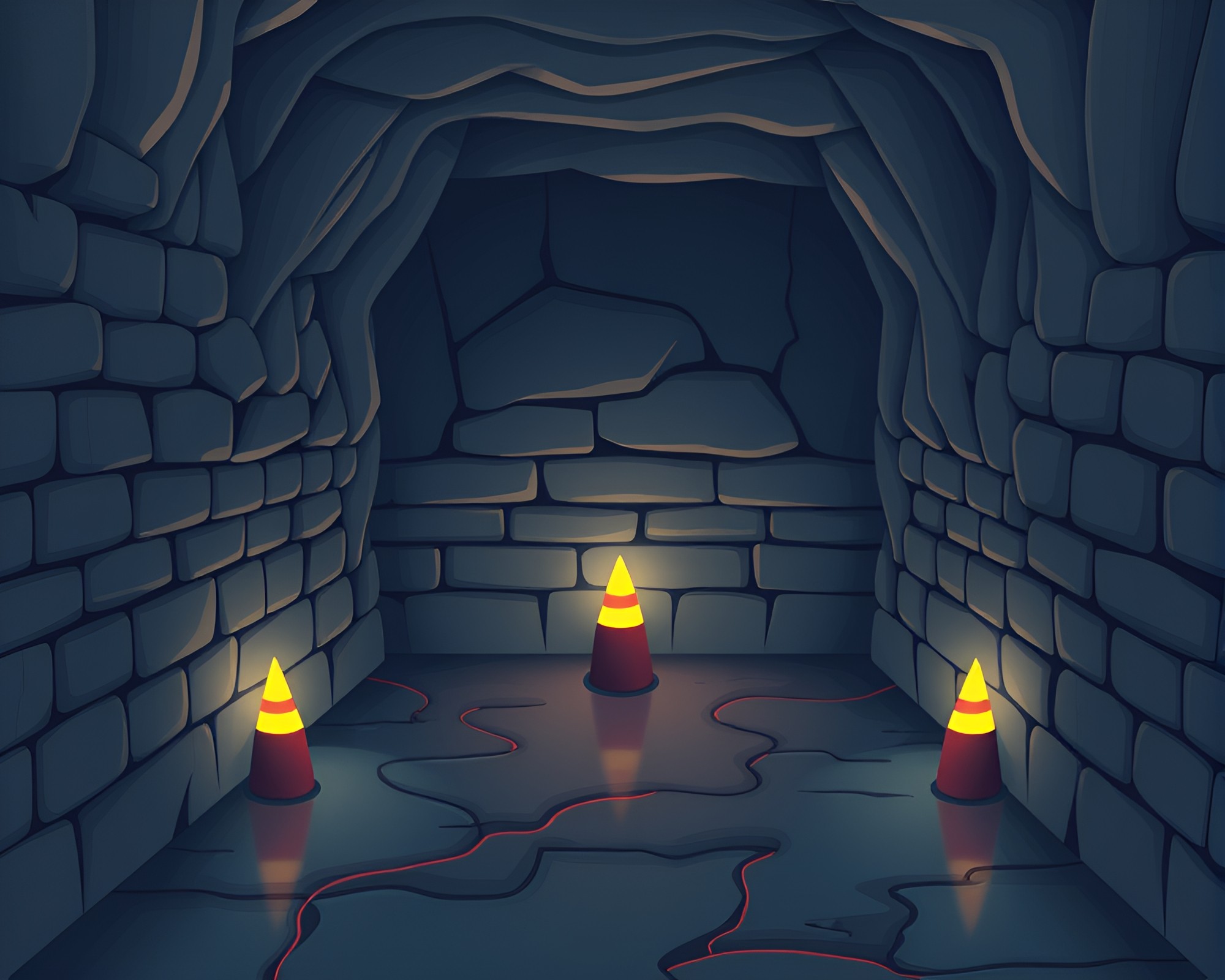 Isometric Gelato Cone in Basement Gloom Composition – free AI stock image