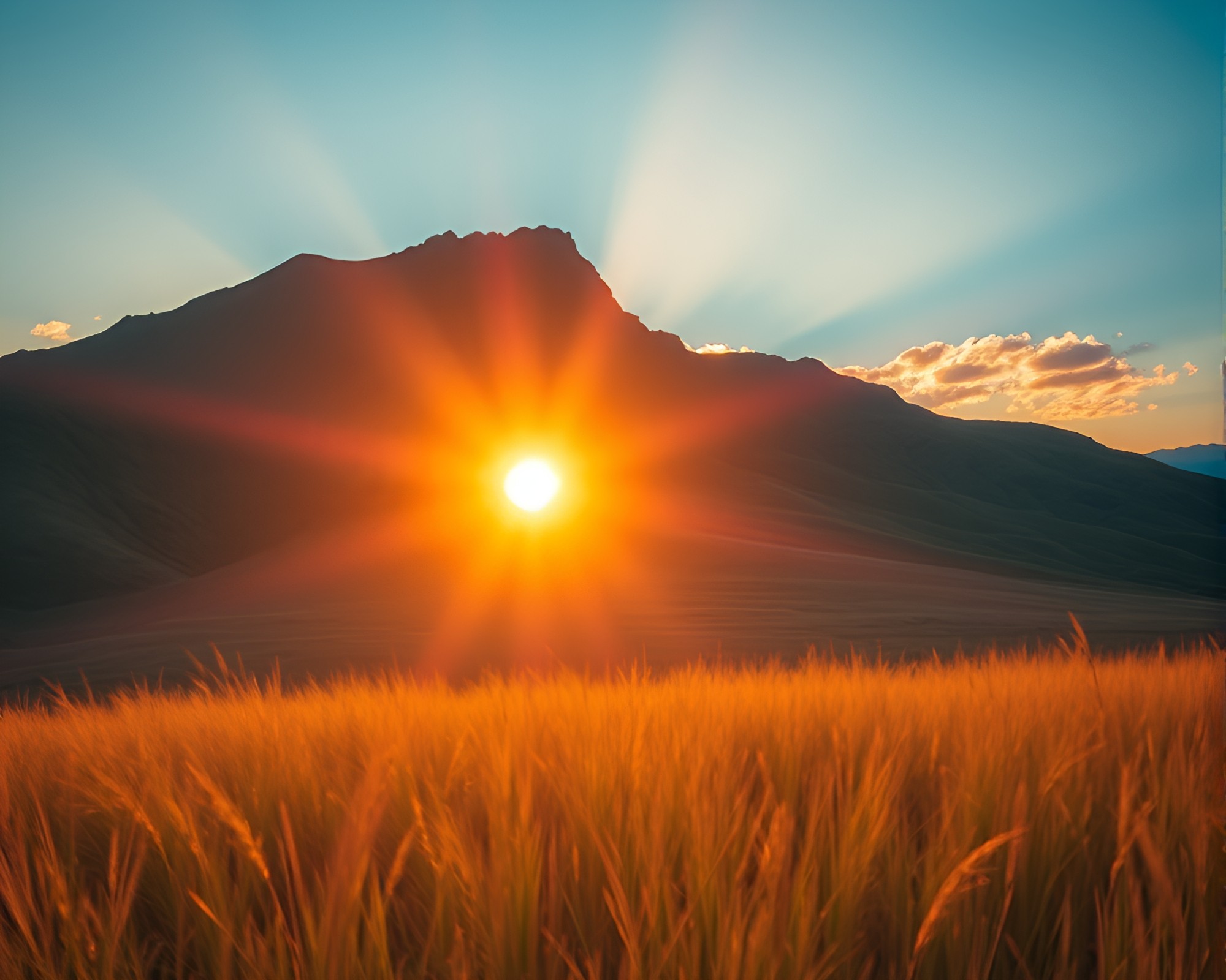 Hazy Optical Illusion in Warm Afternoon Light – free AI stock image