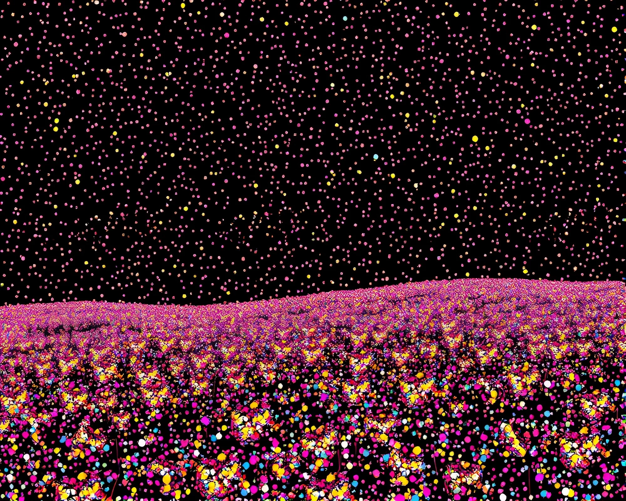 Halftone Tundra Confetti: Artistic Northern Landscape