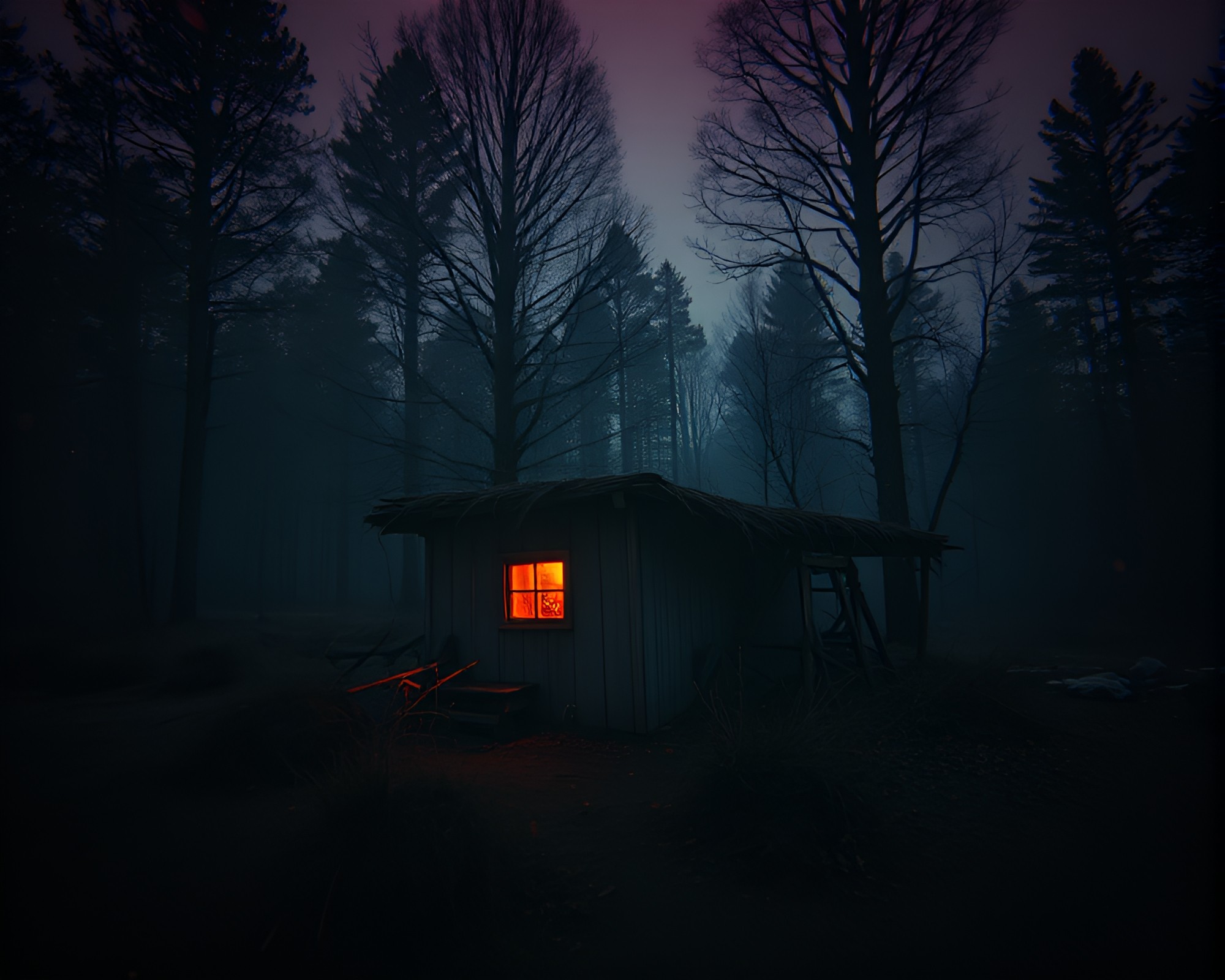 Mystical Mud Hut with Chromatic Aberration – free AI stock image