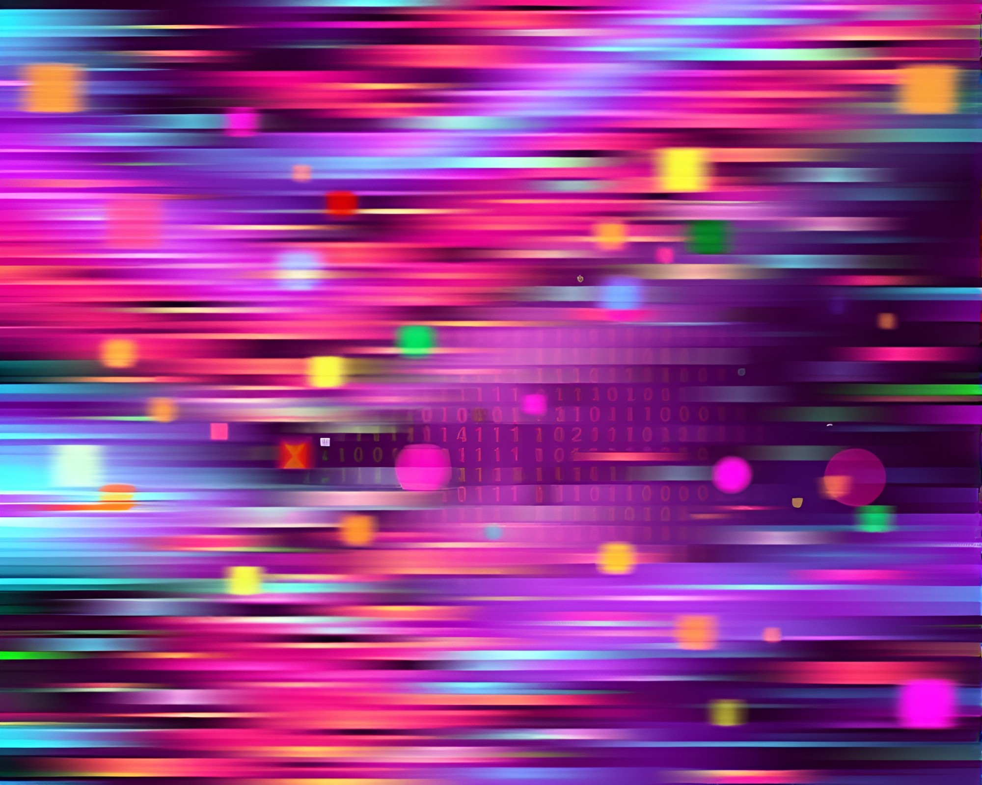 Digital Binary Code Kinetic Halftone Composition – free AI stock image