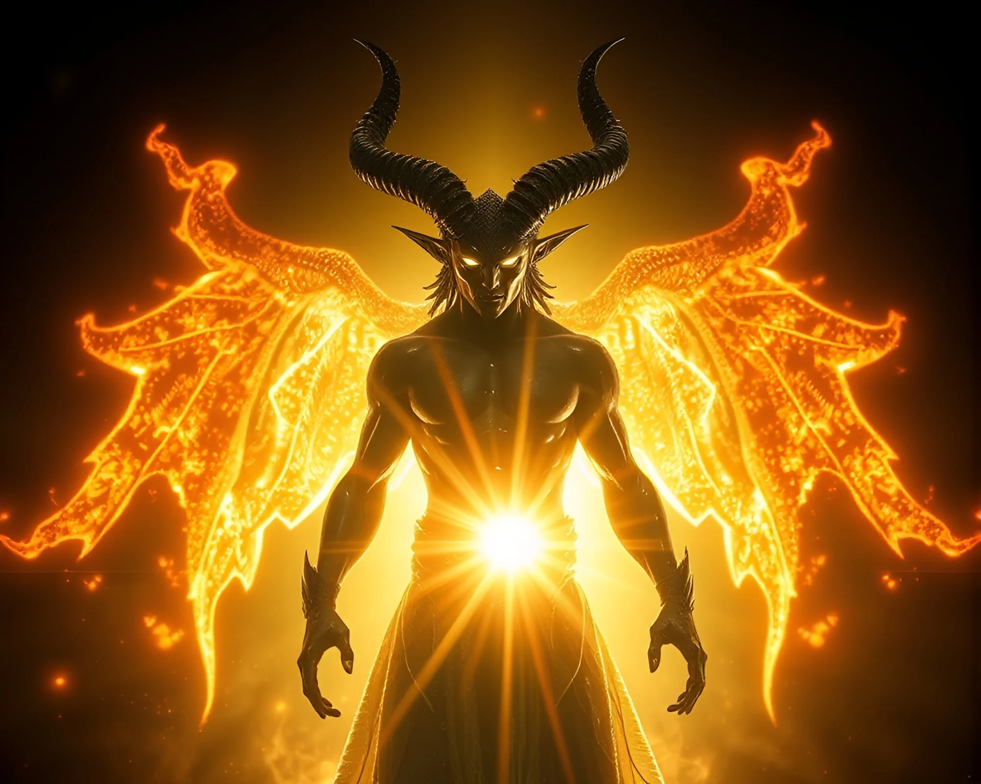 Fractal Satyr Under Solar Flare Spotlight