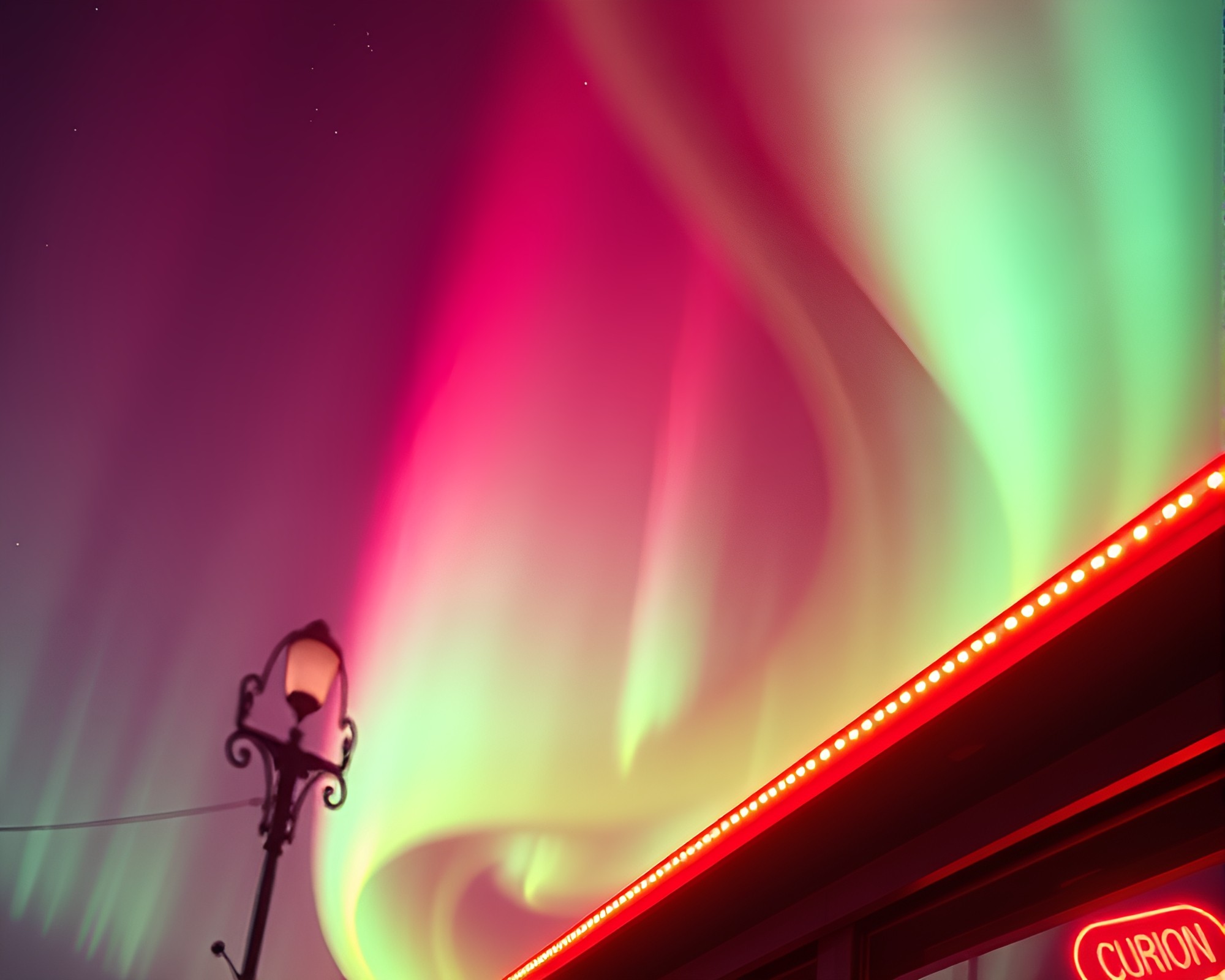 Neon Cityscape in Real-time Ray Tracing – free AI stock image