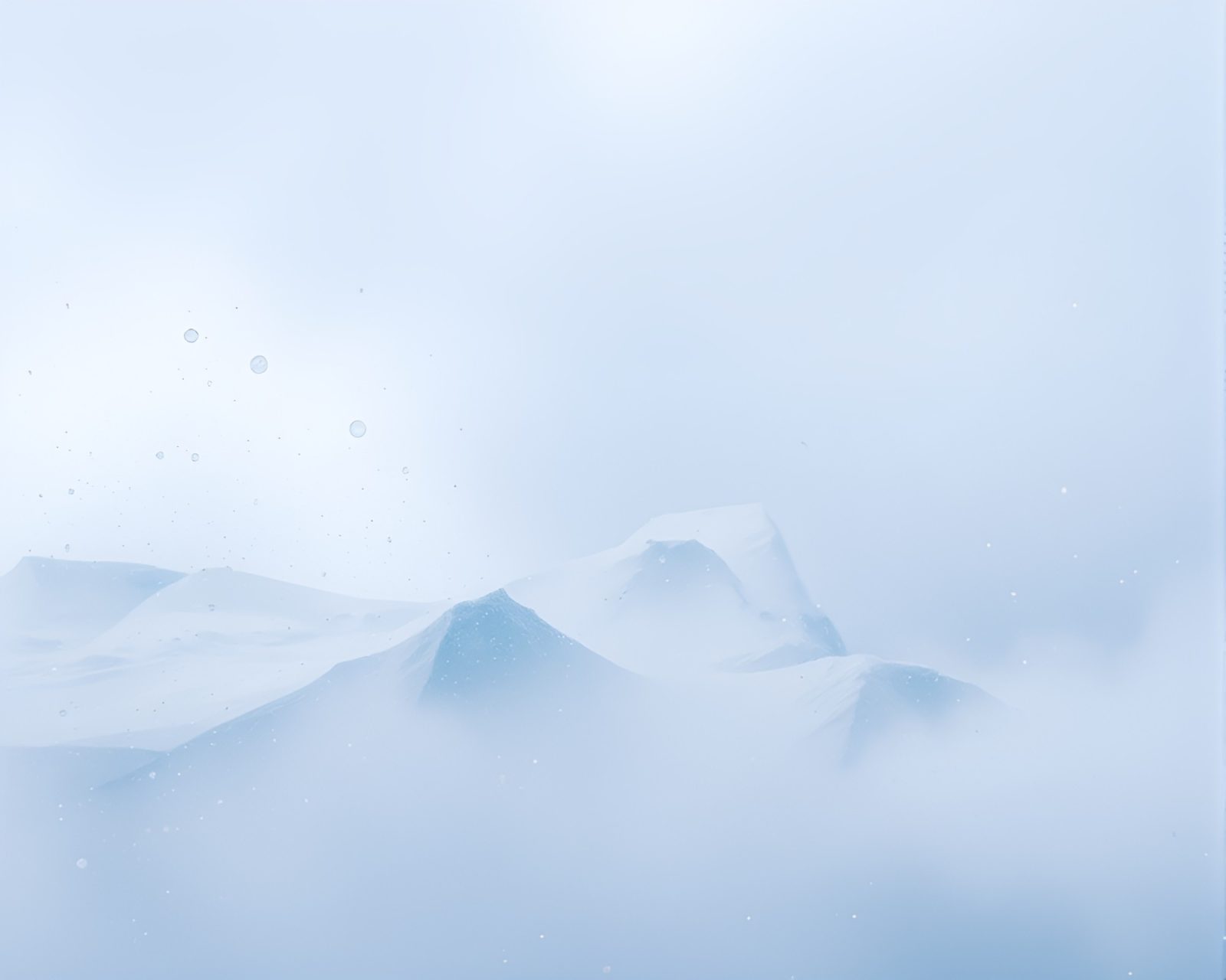 Foggy glacier scene with vibrant colors in pointillism style