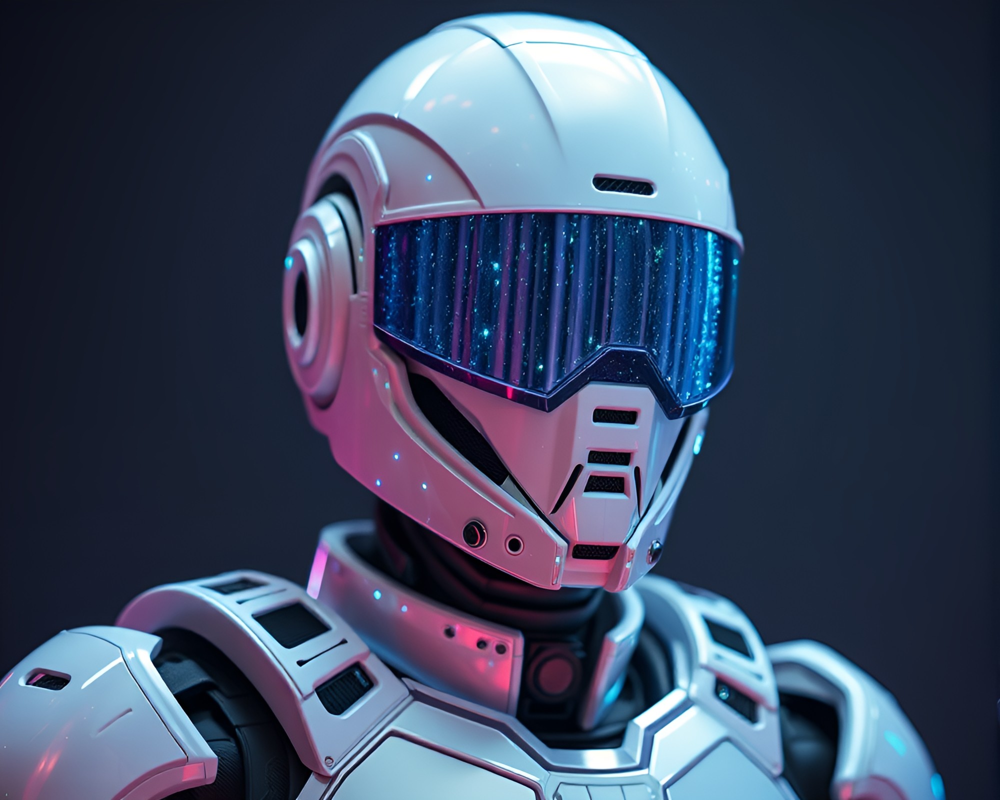 Futuristic Exoskeleton Hologram Suit Concept – free AI stock image