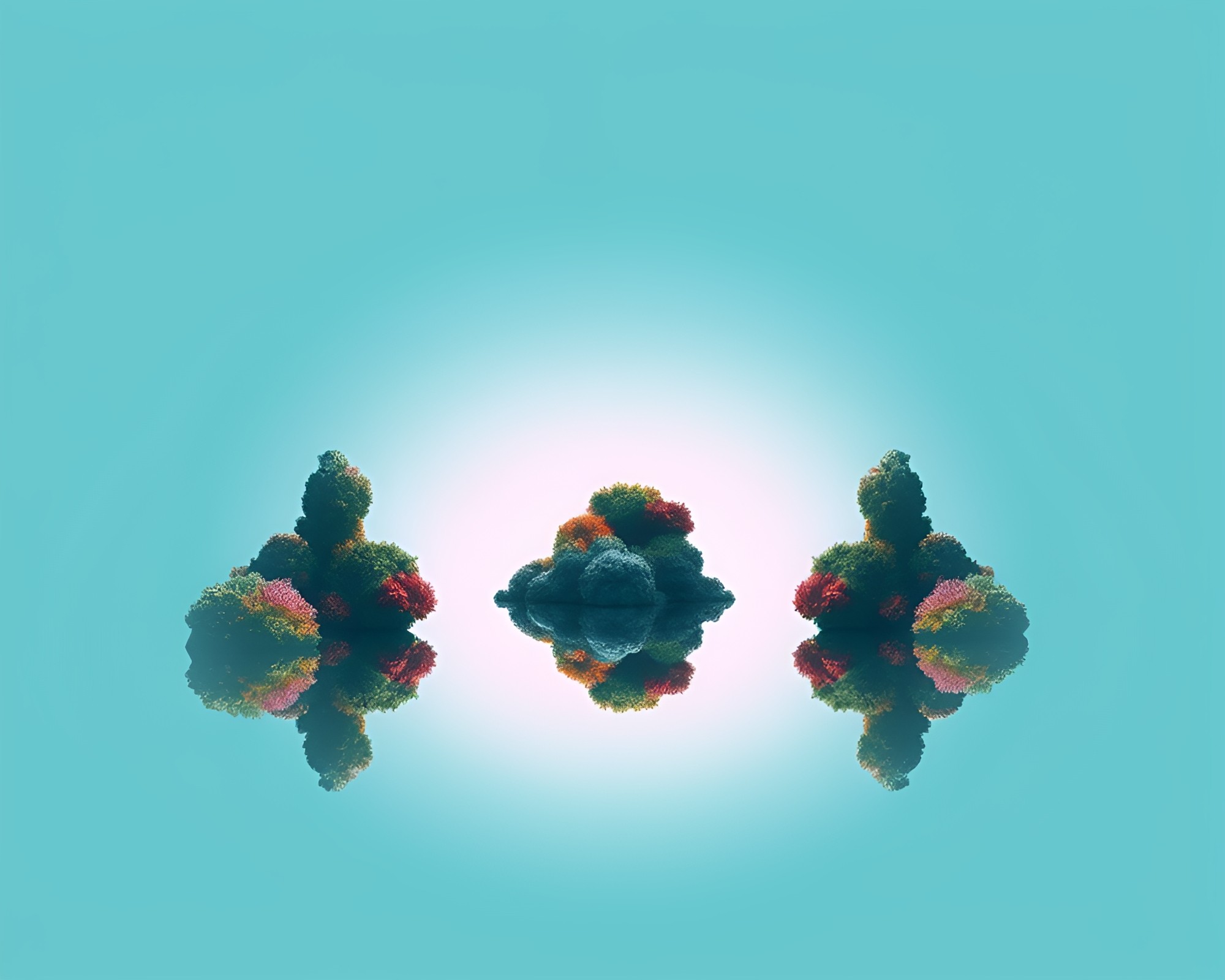Underwater Double Reflection in Coral Reef Vector Art – free AI stock image
