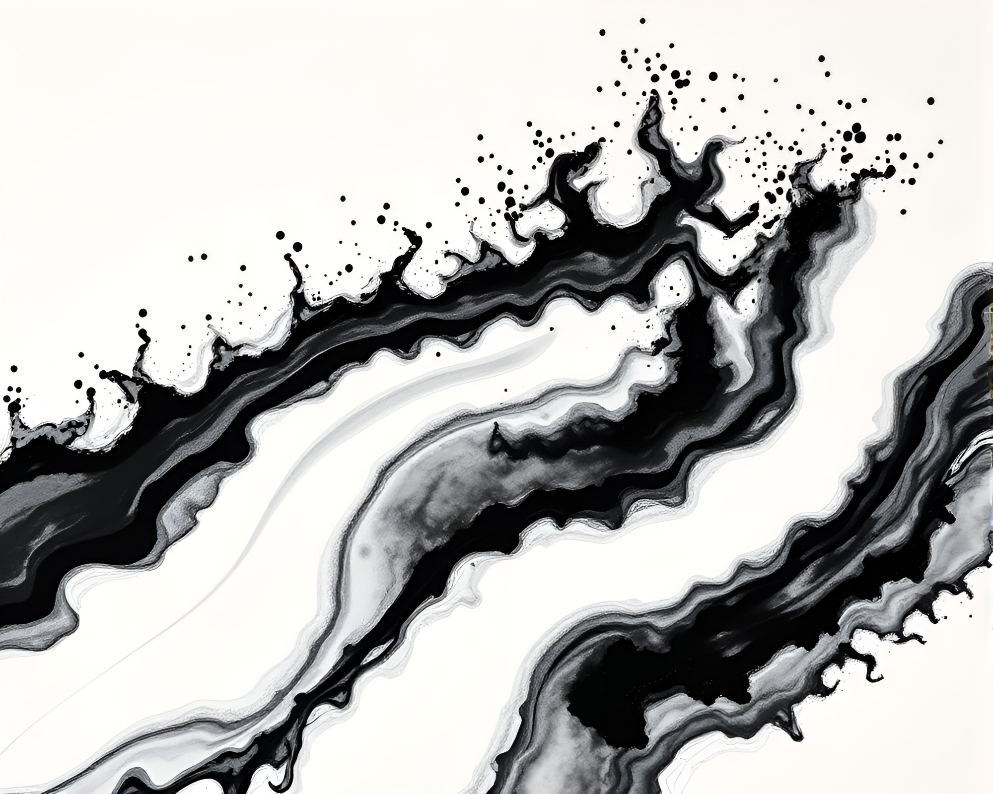 Volcanic Op Art: Ink Splashes Illusion – free AI stock image