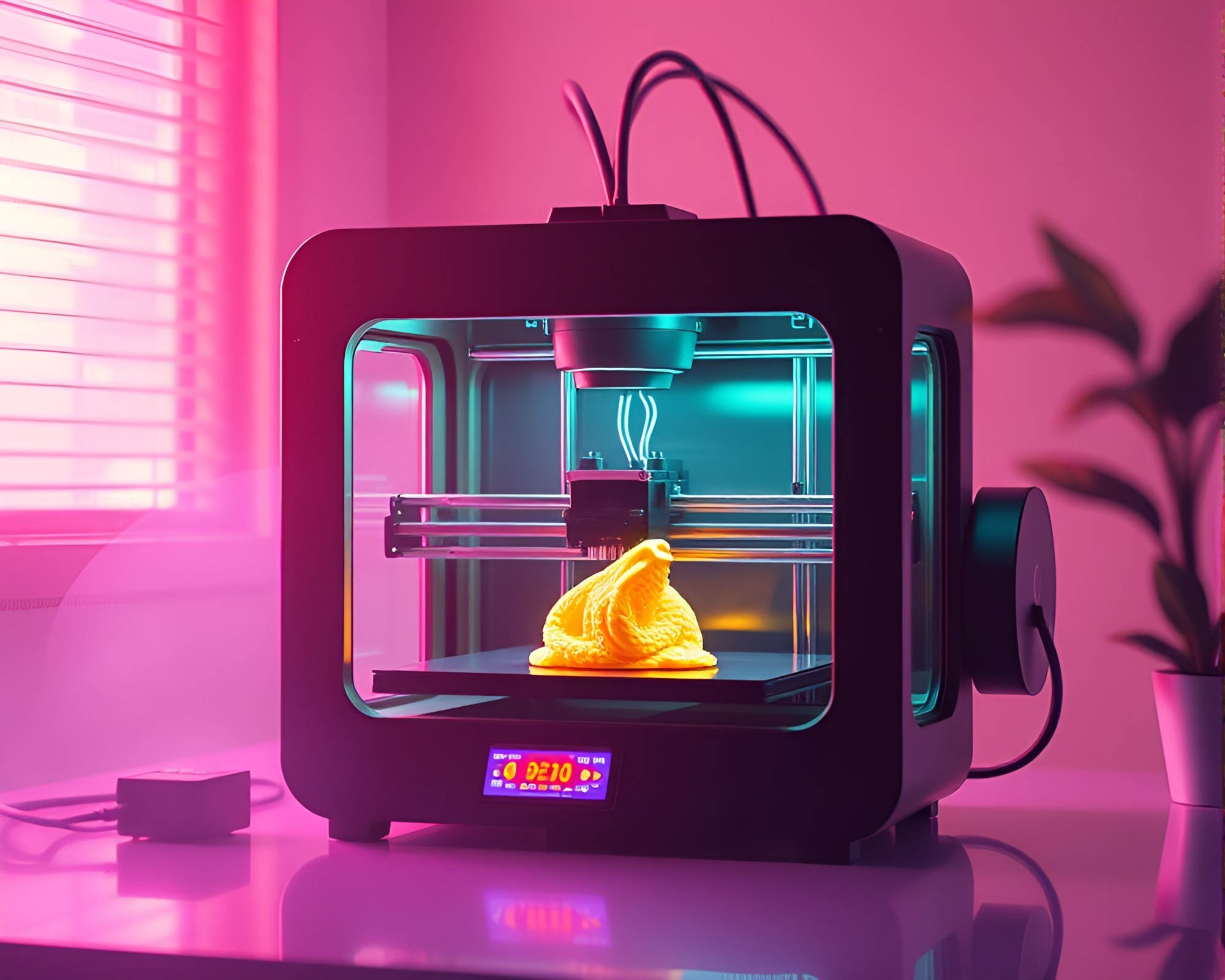 3D Bio-Printer Unleashing Dreamy Retro Pixel Creations – free AI stock image