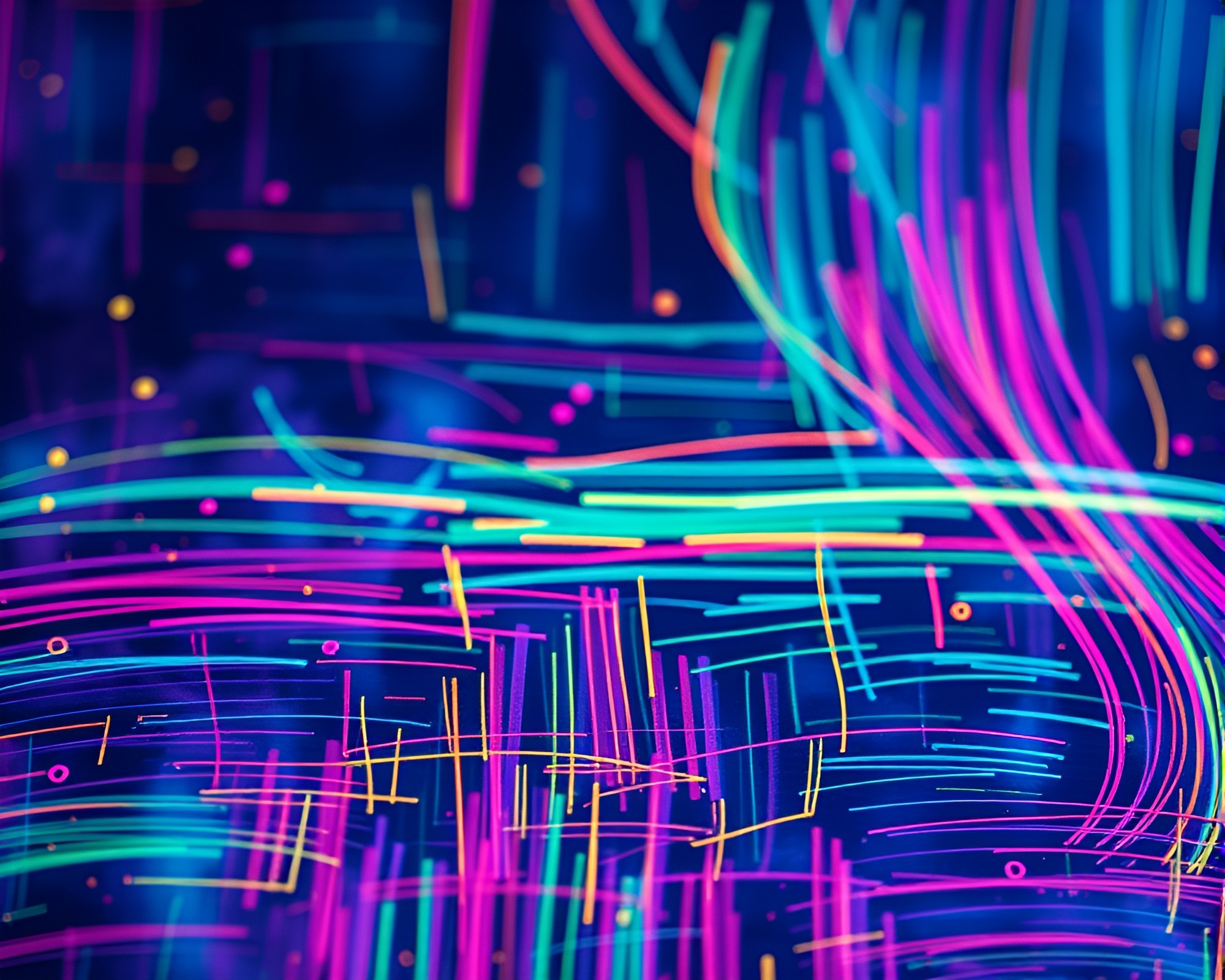 Pastel Neon Piano Stop-Motion Still Animation – free AI stock image