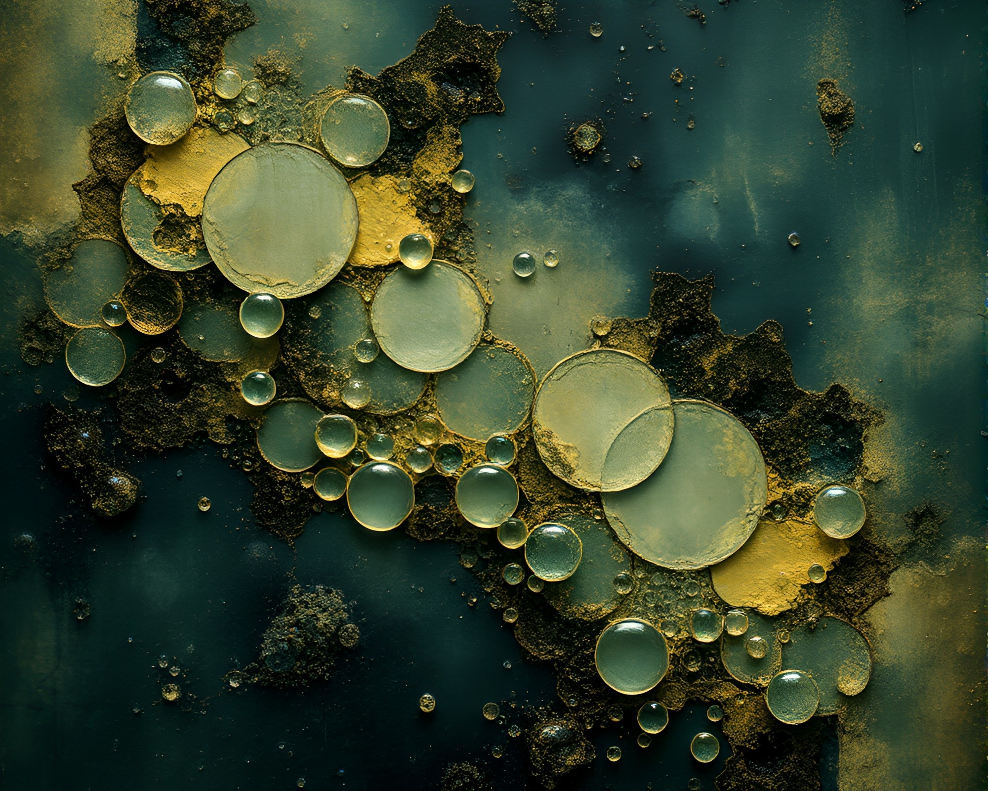 Ancient Scroll Unveiling: Bubble Cluster Revealed – free AI stock image