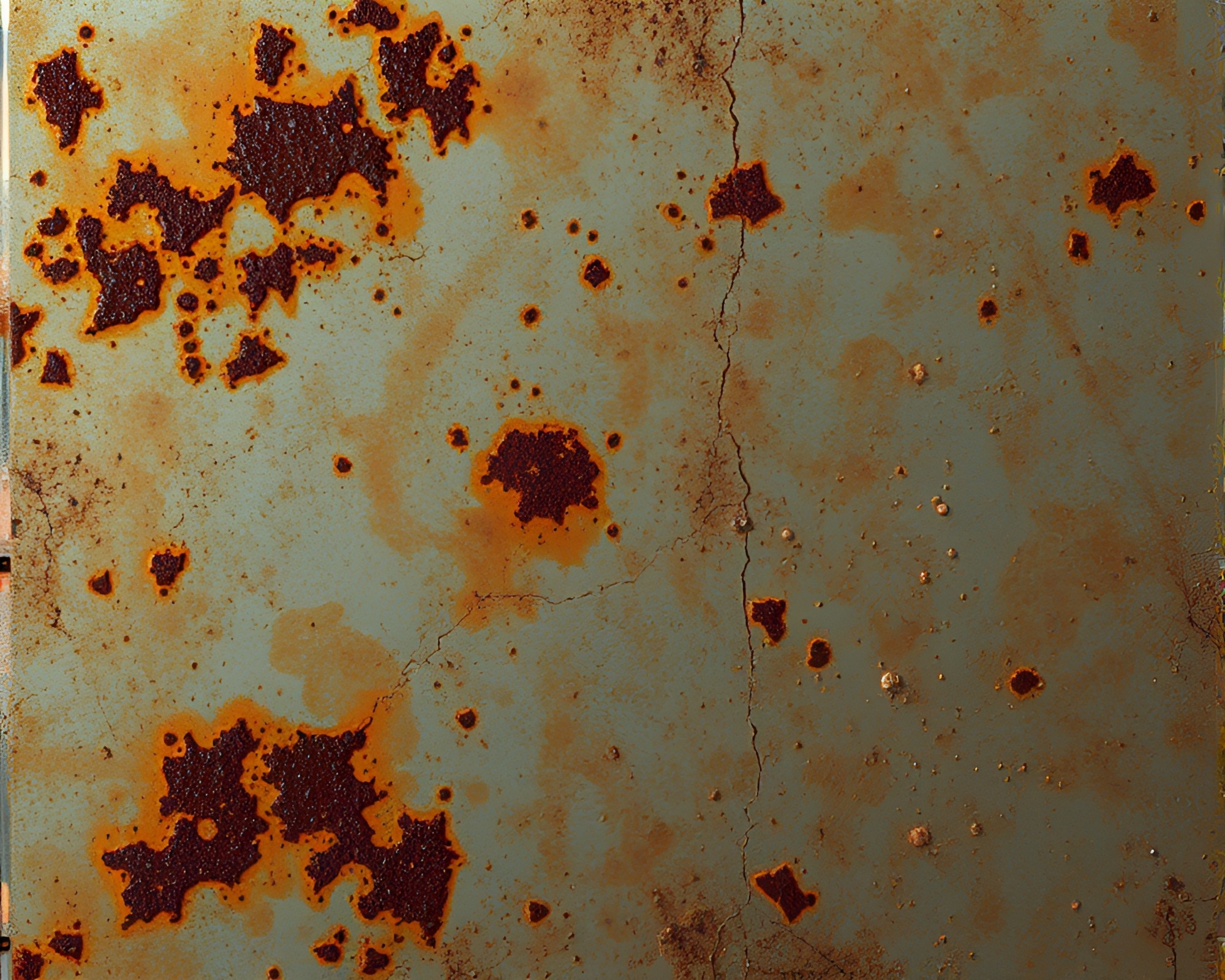 Submerged Rust Flakes: Copper Tones Illumination – free AI stock image