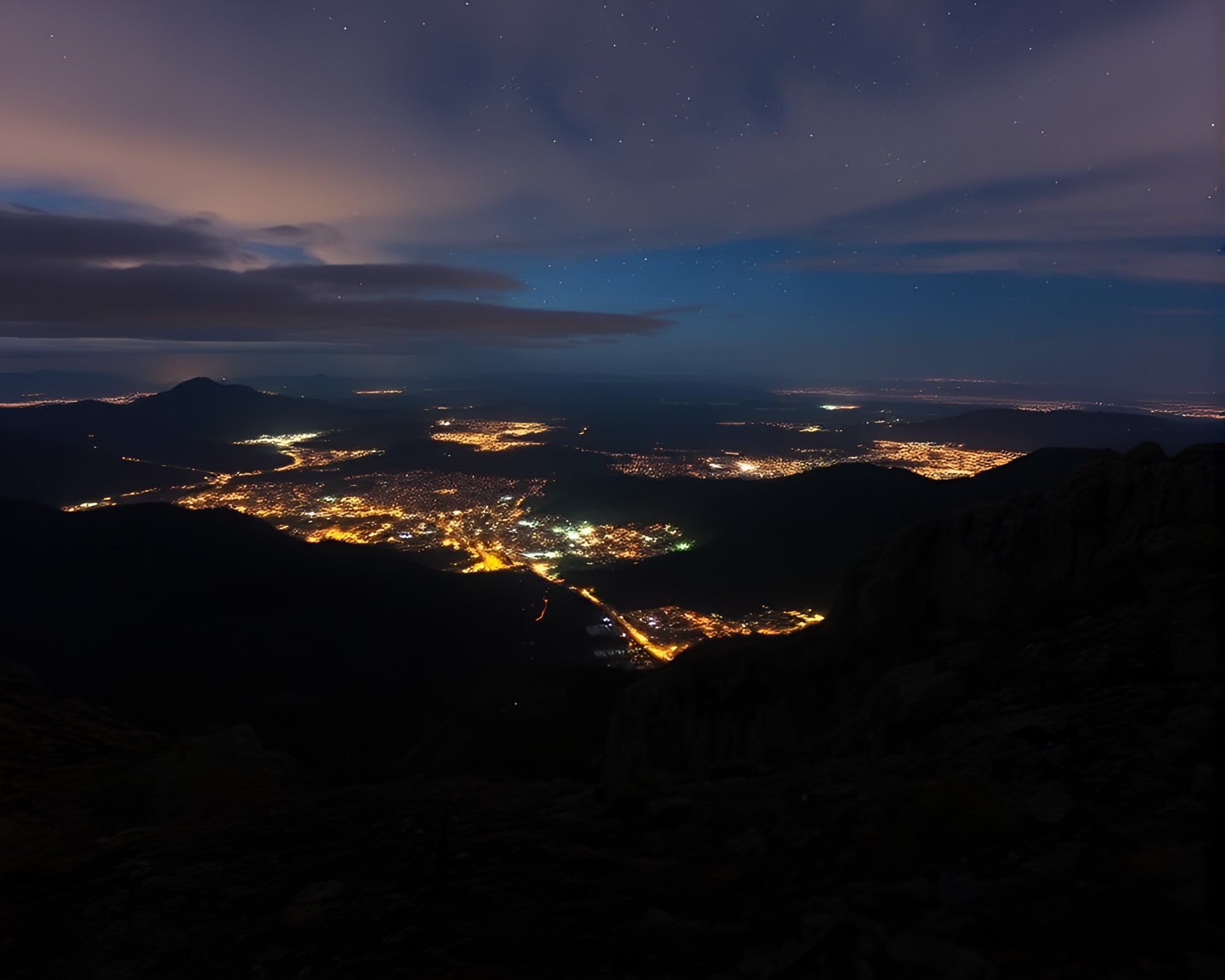 Dwarf Village Glowing with Firefly Light – free AI stock image