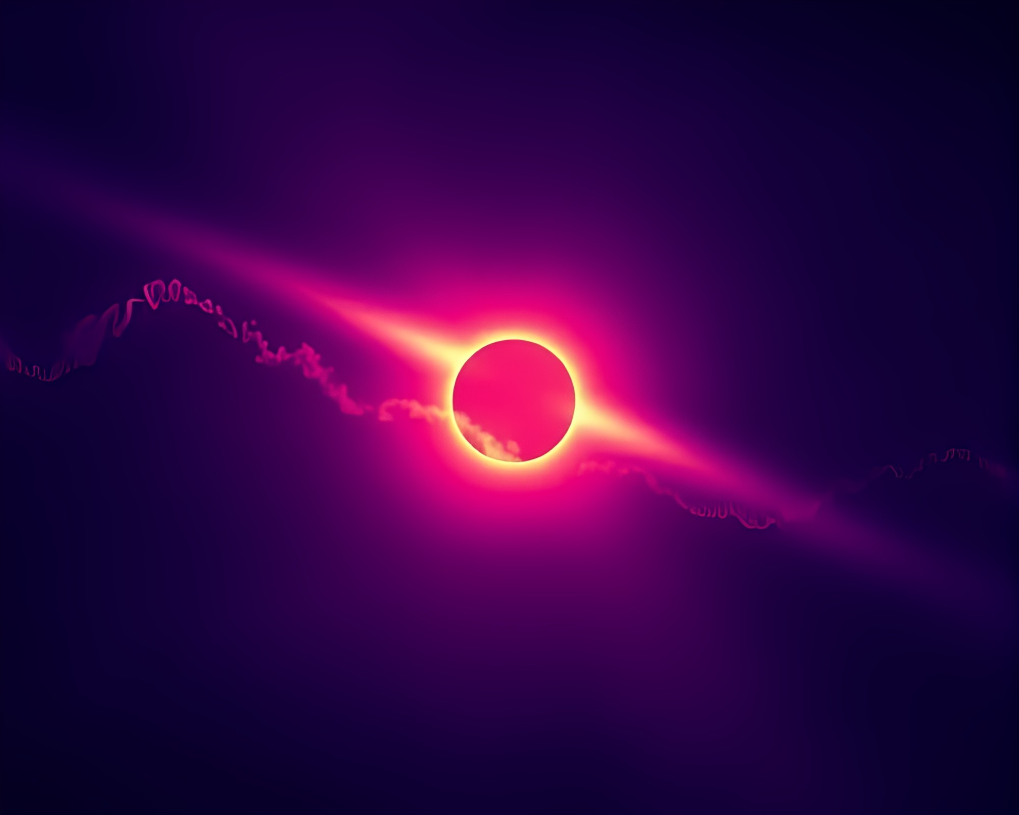 Retro Solar Eclipse Pixelation: Cosmic Interference Artwork – free AI stock image
