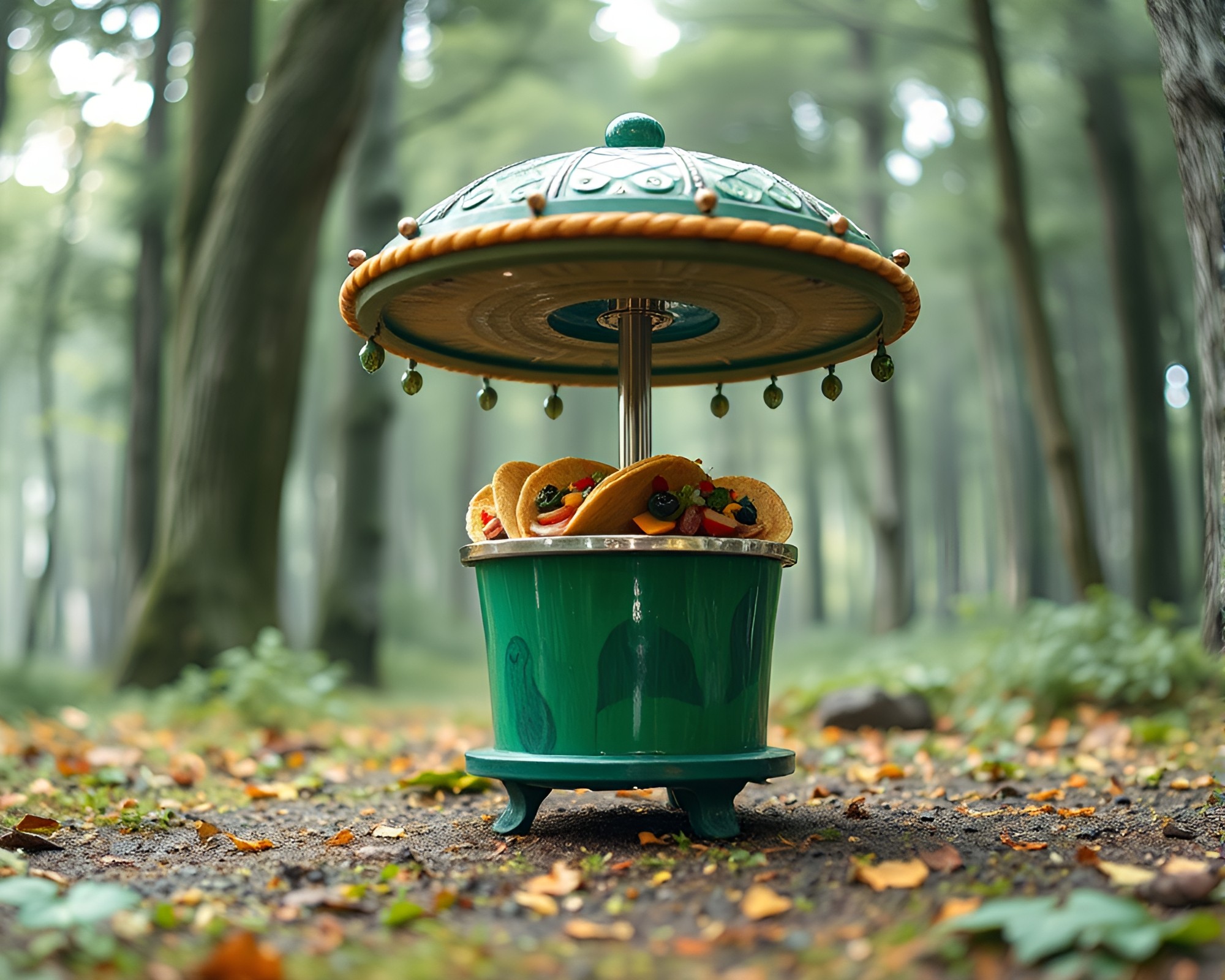 Enchanted Taco Stand in Comic Book Style – free AI stock image