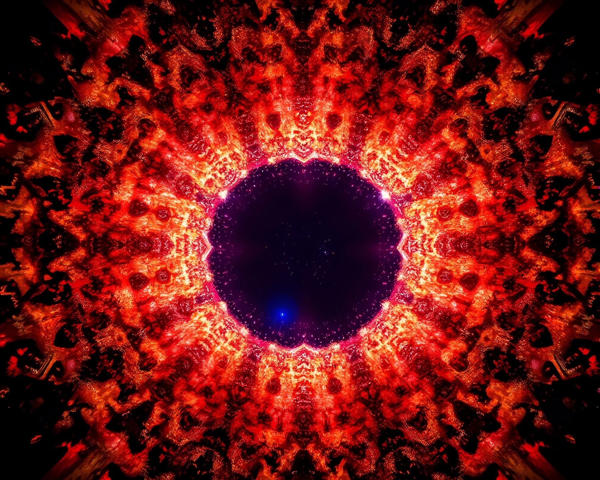 Rust Flakes Portal: Kaleidoscope Silhouette