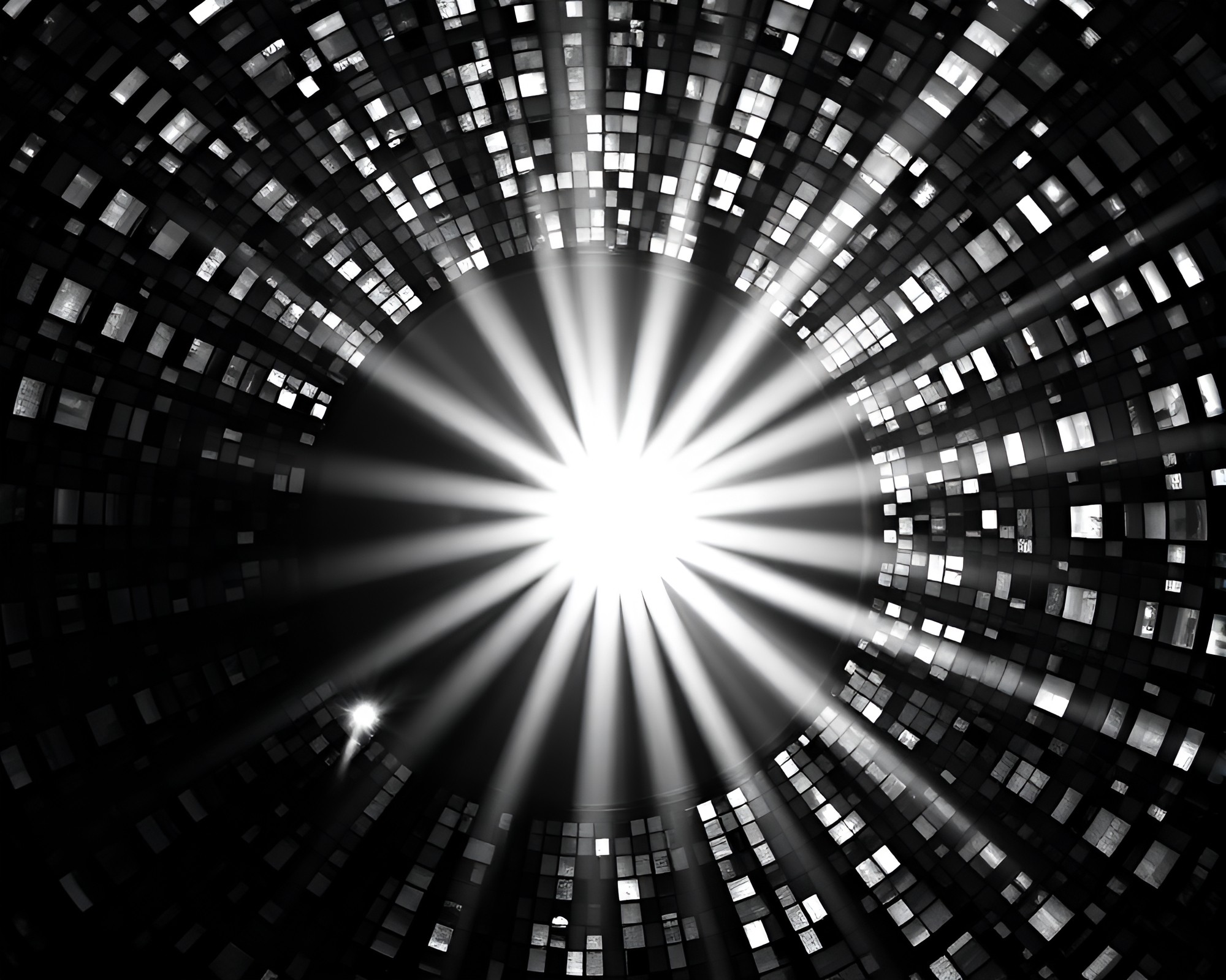 Monochrome Mesa Sunset with Lens Flare – free AI stock image