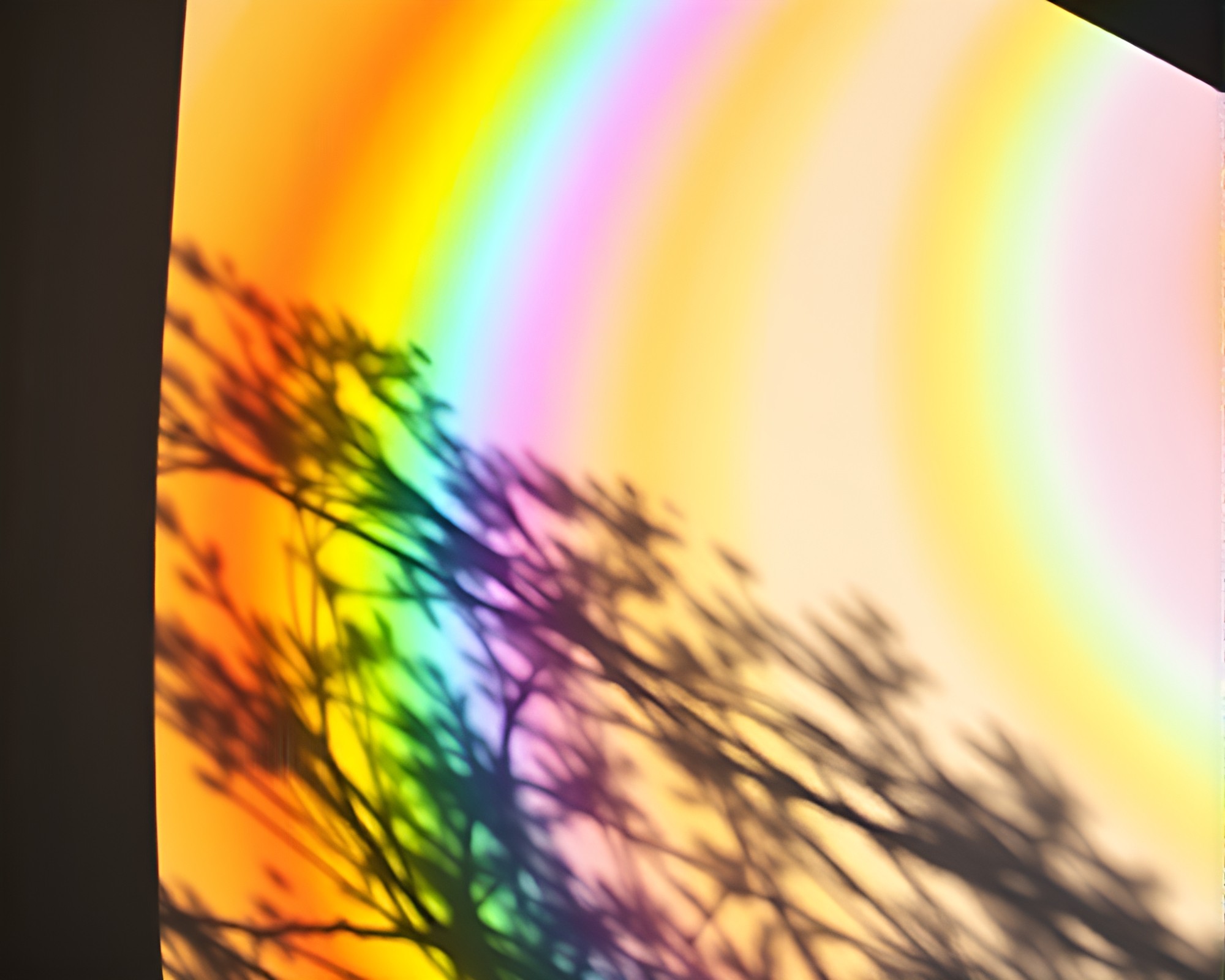 Op Art Rainbow Shadows in Hot Spring – free AI stock image
