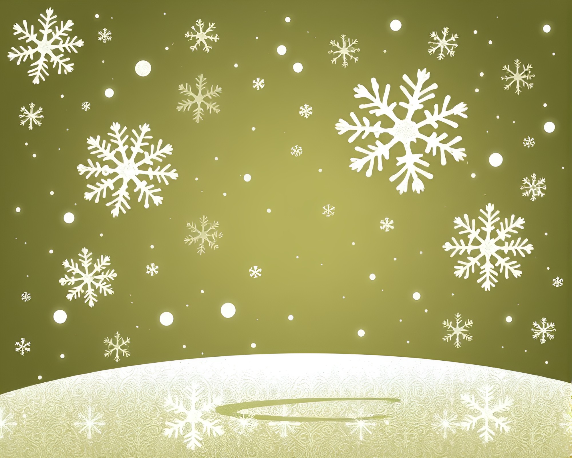 Enchanting Dwarf Figure Amid Olive Drab Snowflakes – free AI stock image