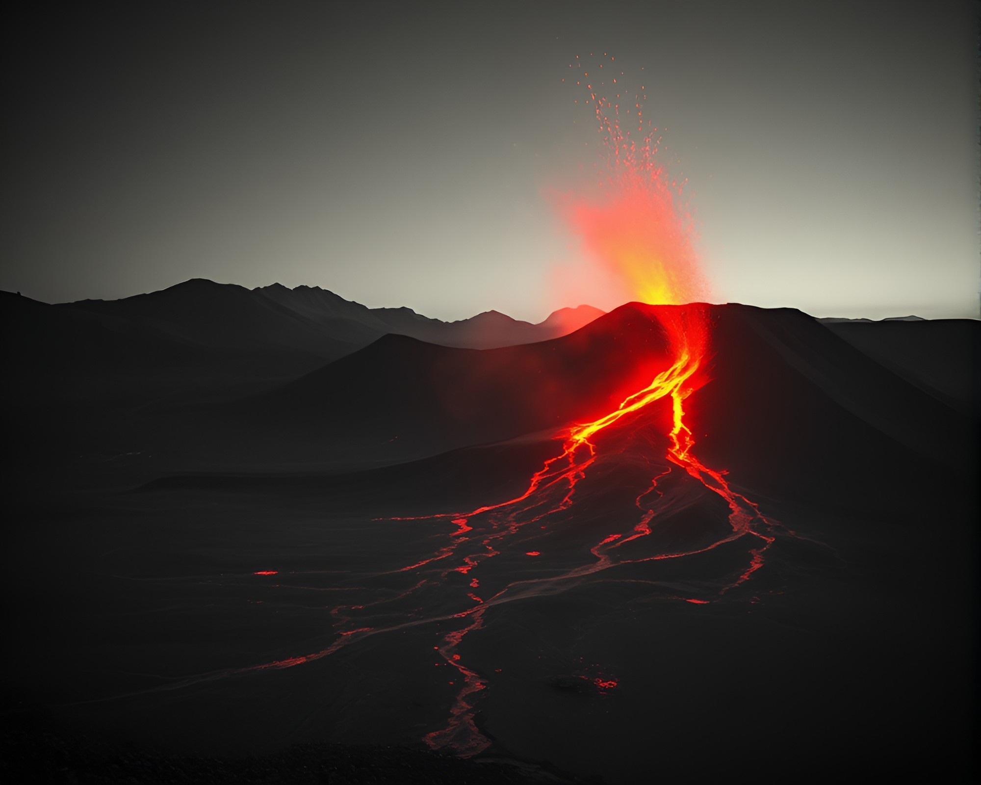 Vintage Brass Sextant in Eerie Volcanic Glow – free AI stock image