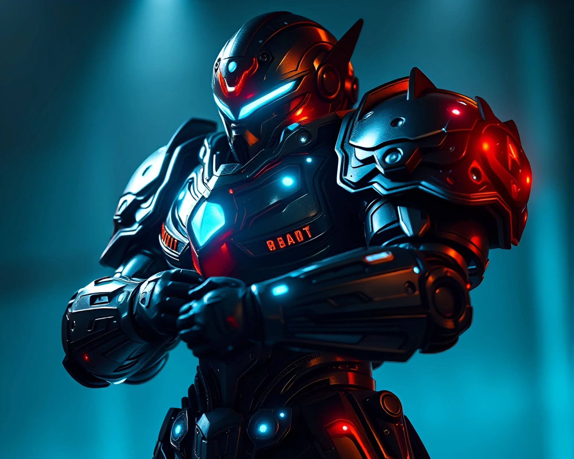 Phosphorescent Armor Knight in Ambient Occlusion