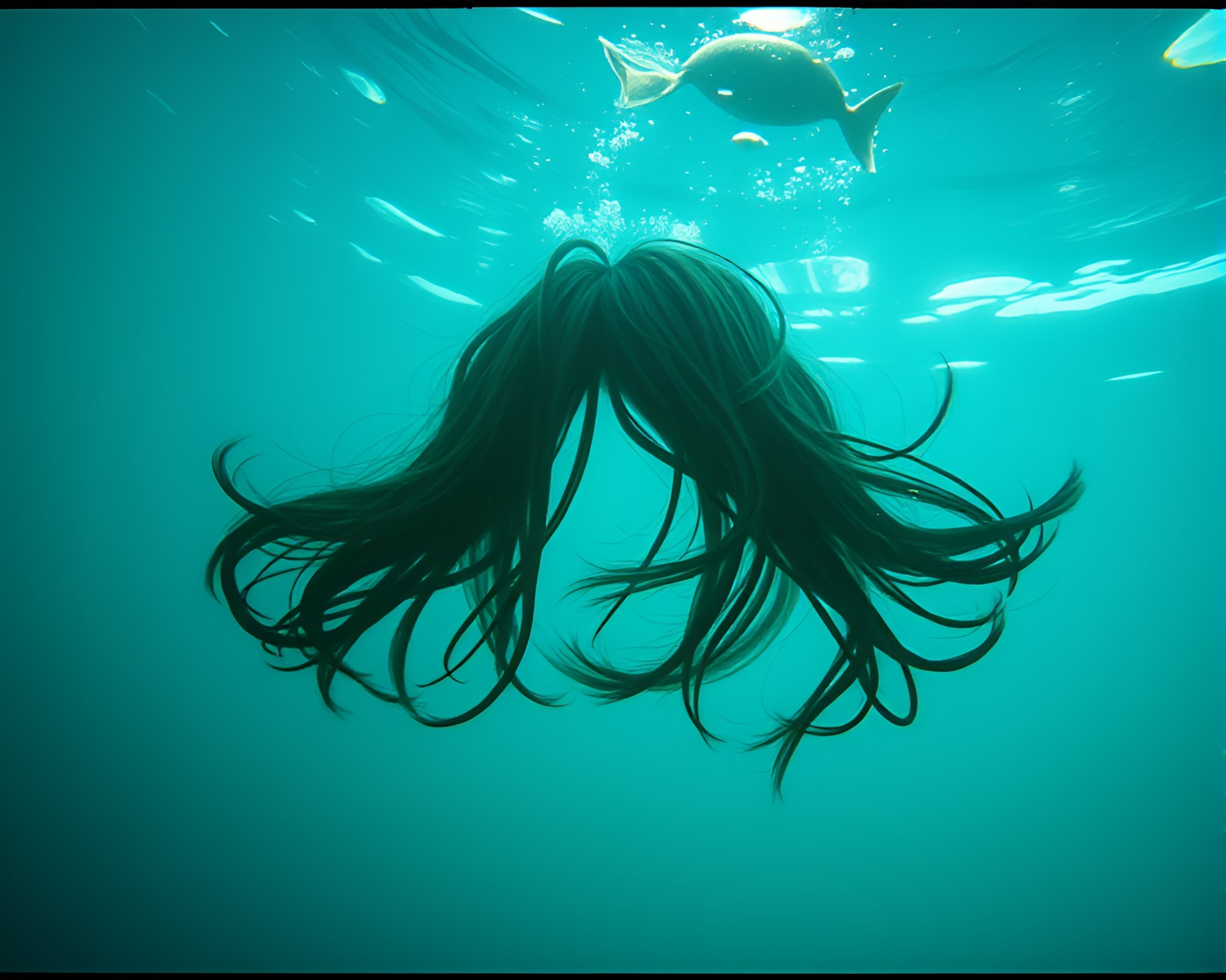 Enigmatic Underwater Dome with Film Sprocket Holes – free AI stock image