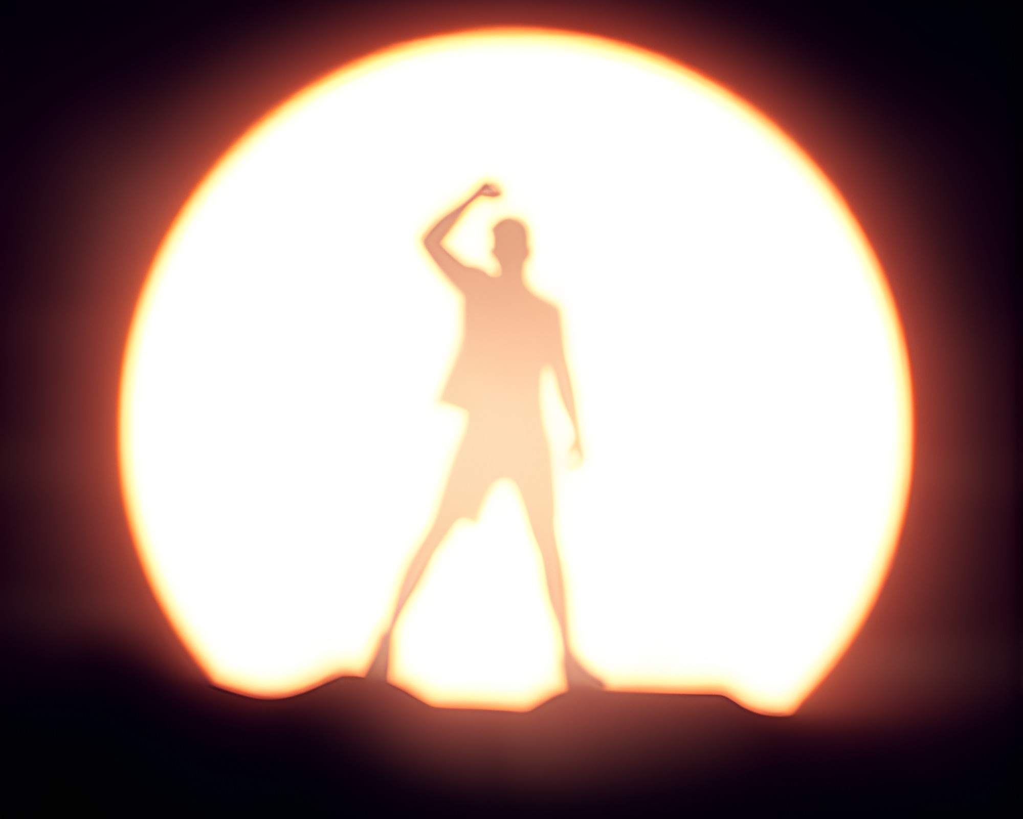 Enchanted Magic Circle Silhouette in Cross-Processed Vignette – free AI stock image