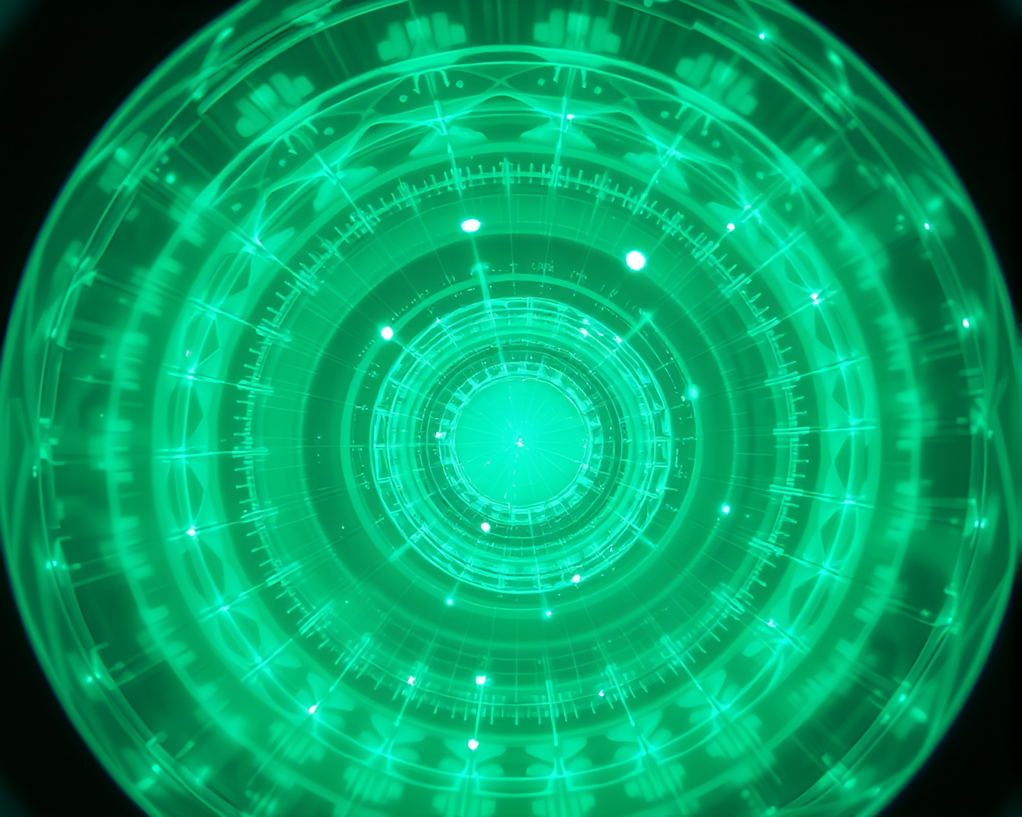 Mint Green Fisheye X-Ray Optical Illusion – free AI stock image