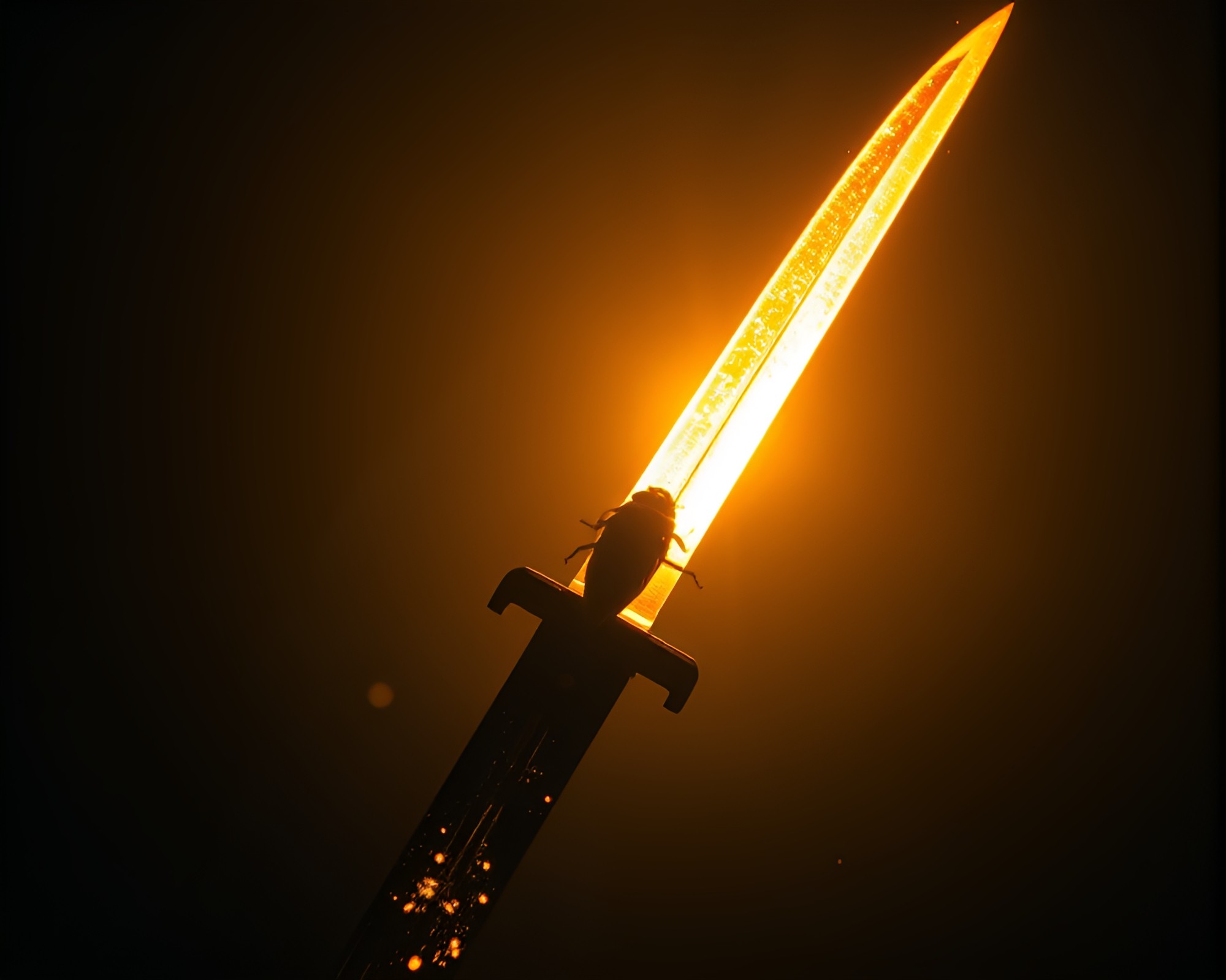 Majestic Samurai Bird’s Eye View in Ethereal Glow – free AI stock image