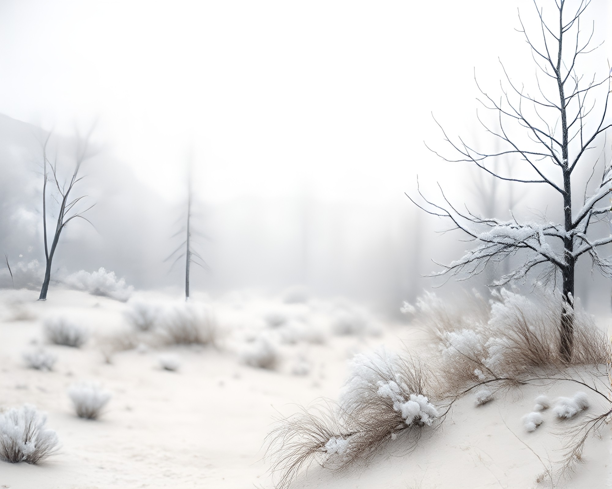 Winter Wonderland Charcoal Sketch Desert-Sand Hues – free AI stock image
