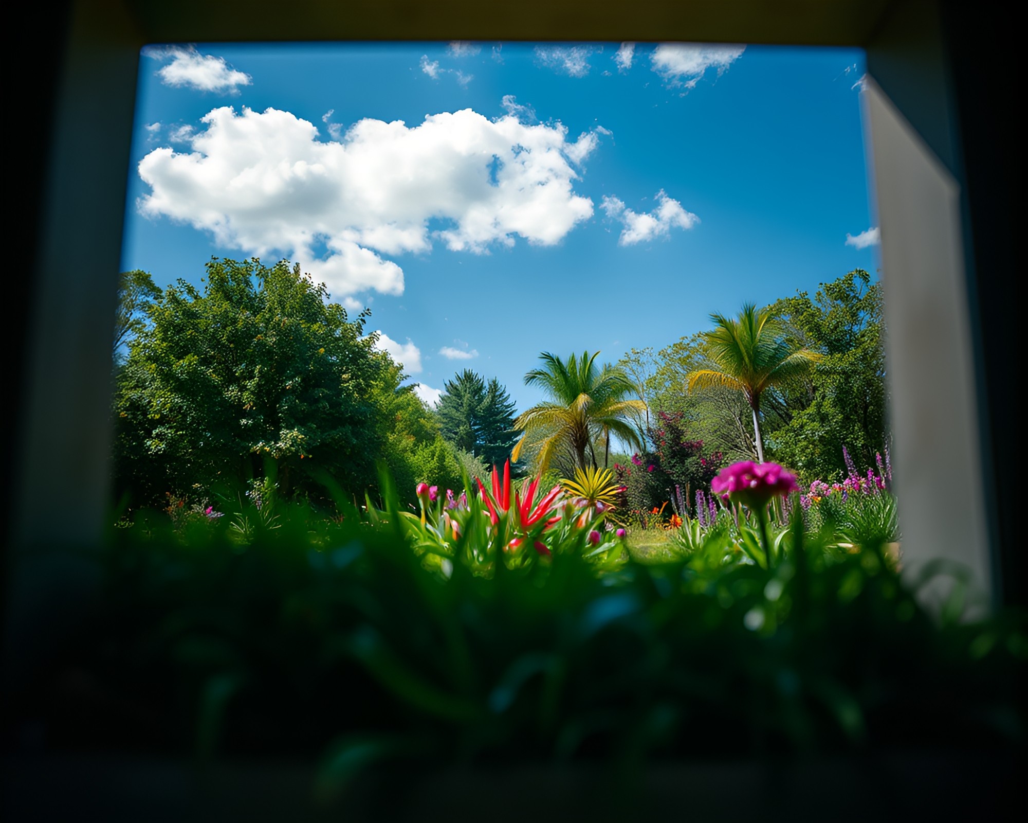 Sky Garden Oasis Spotlight – free AI stock image