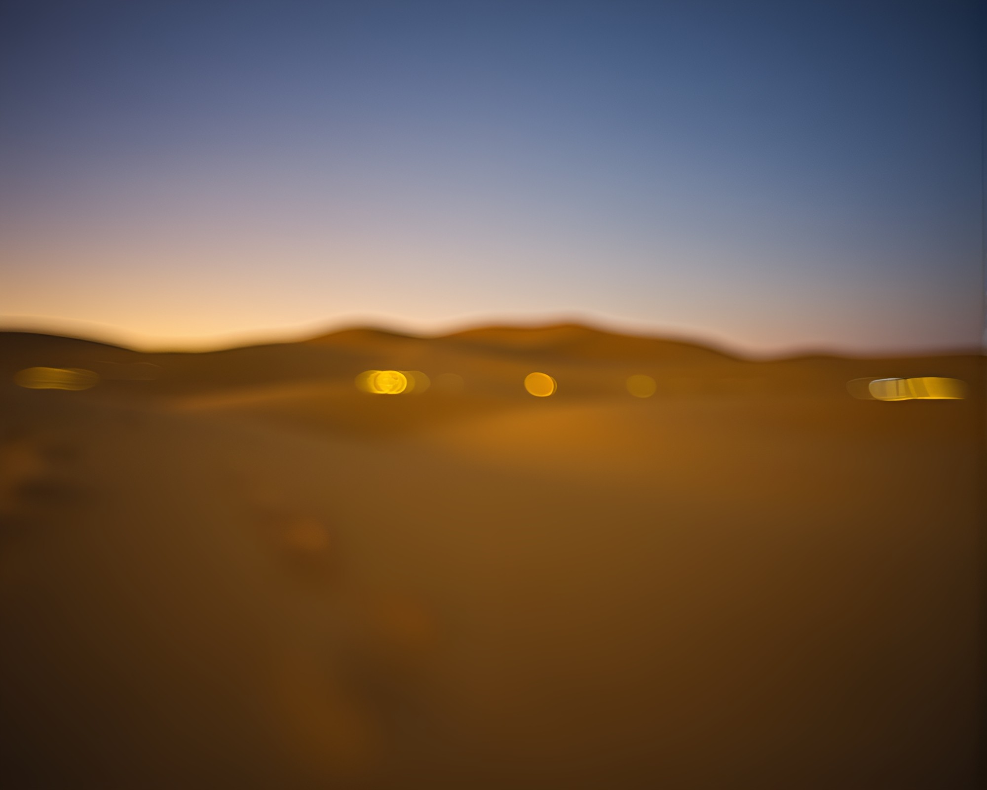 Desert Mirage Illuminated in Phosphorescent Light – free AI stock image