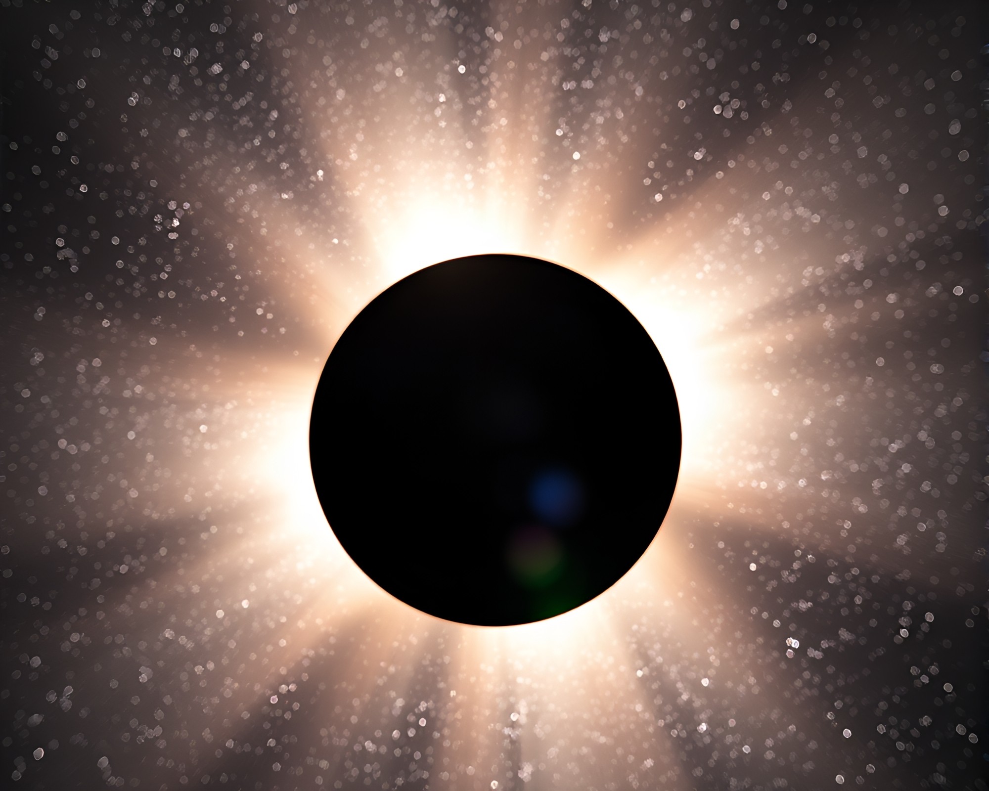 Dynamic Solar Eclipse Glitter Dust Miniature – free AI stock image