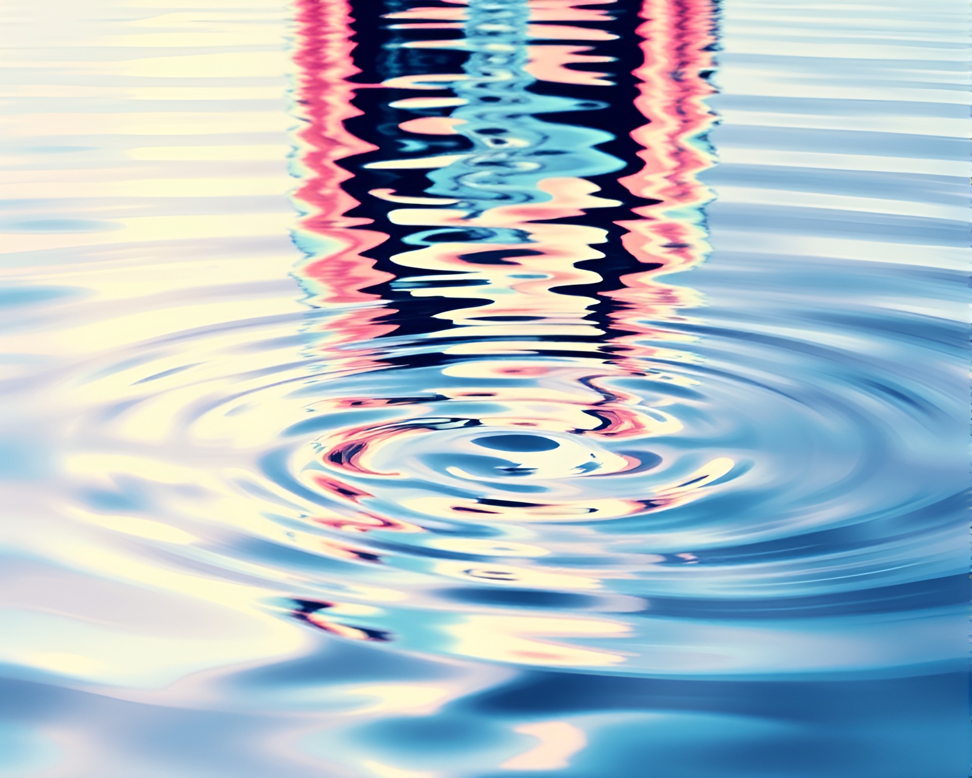 Retro Jukebox Reflecting on Water with Pastel Ripples – free AI stock image
