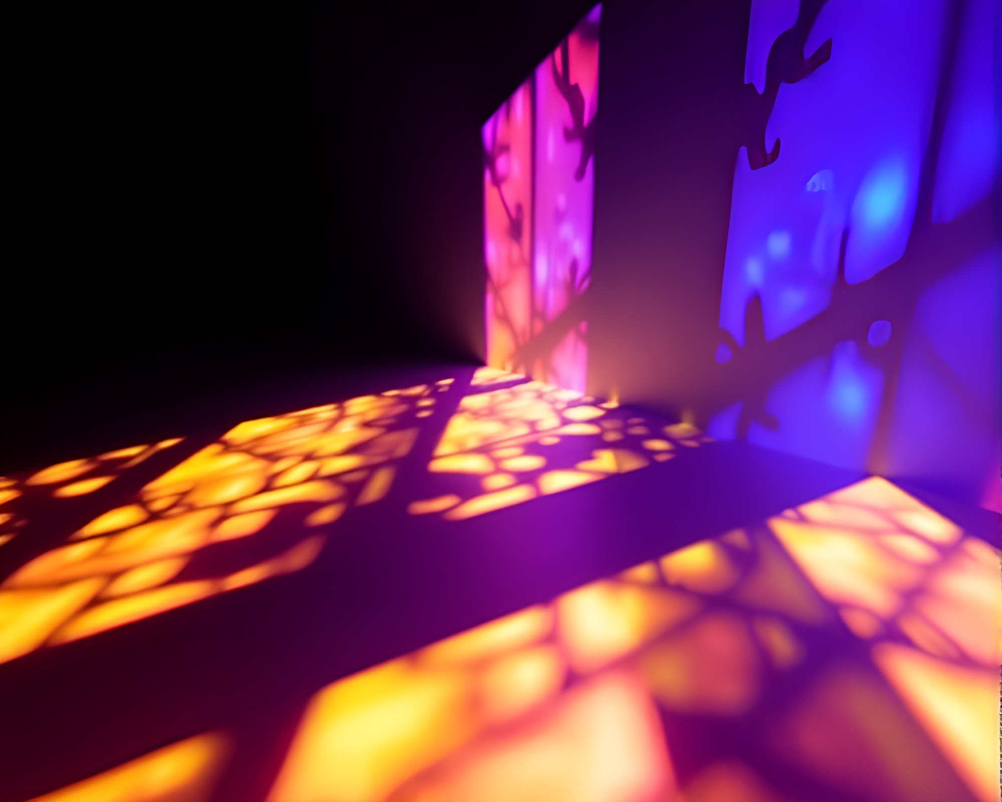Mystical Rift: Real-Time Ray Tracing with Stencil Shadows – free AI stock image