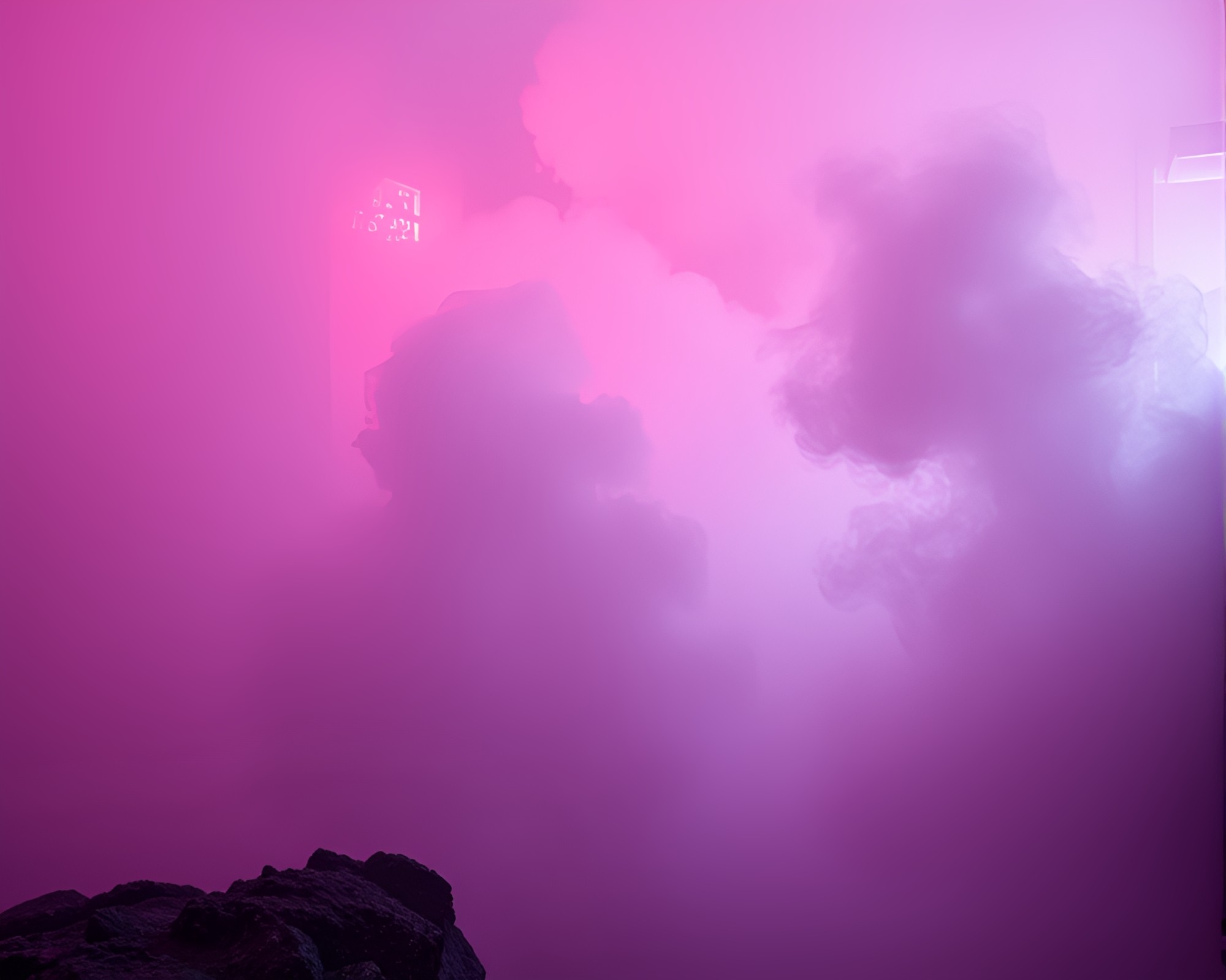 Magenta Dreamscape: Enigmatic Steam Vapors – free AI stock image