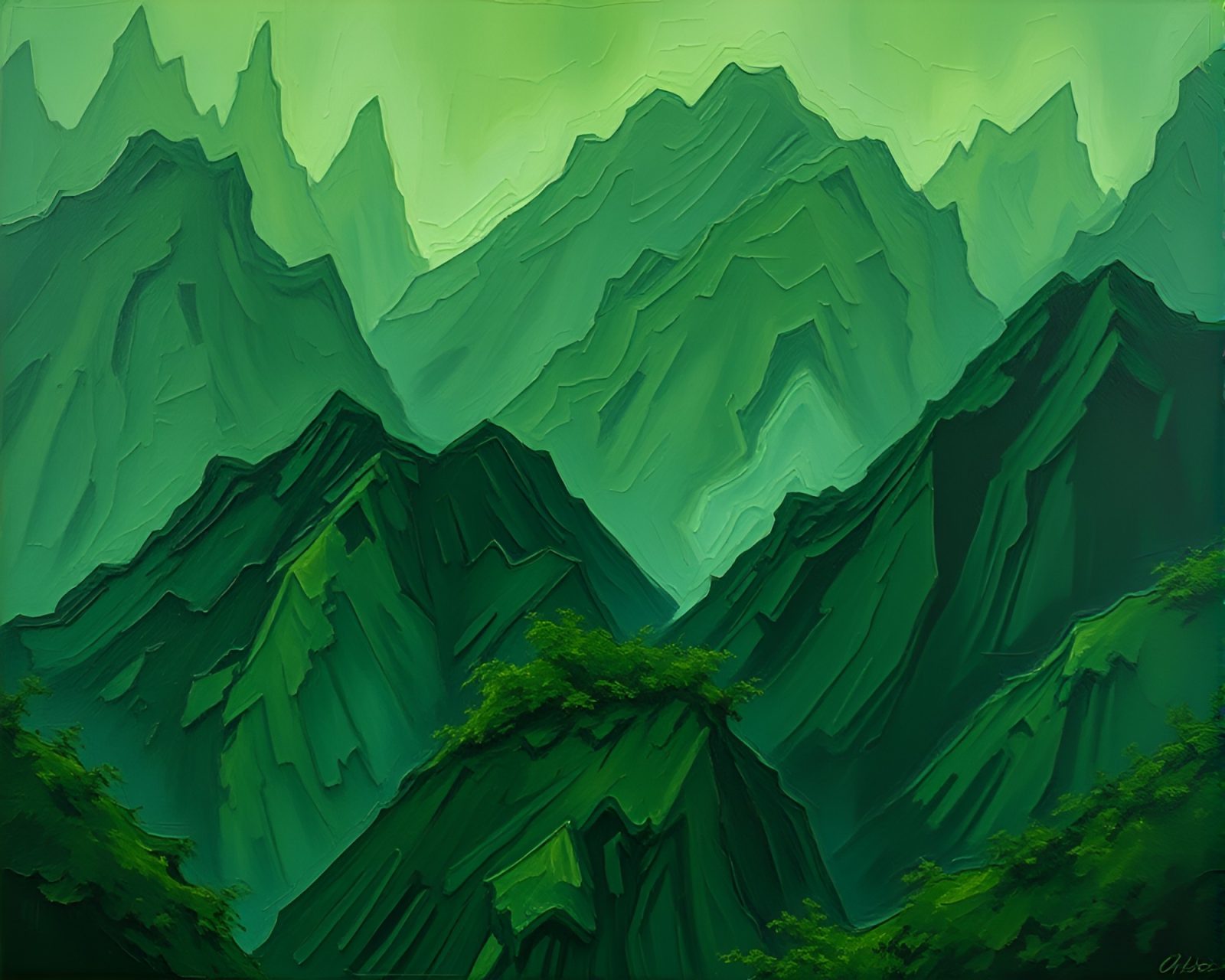 Cartoon goblin surrounded by vibrant green foliage in rainforest