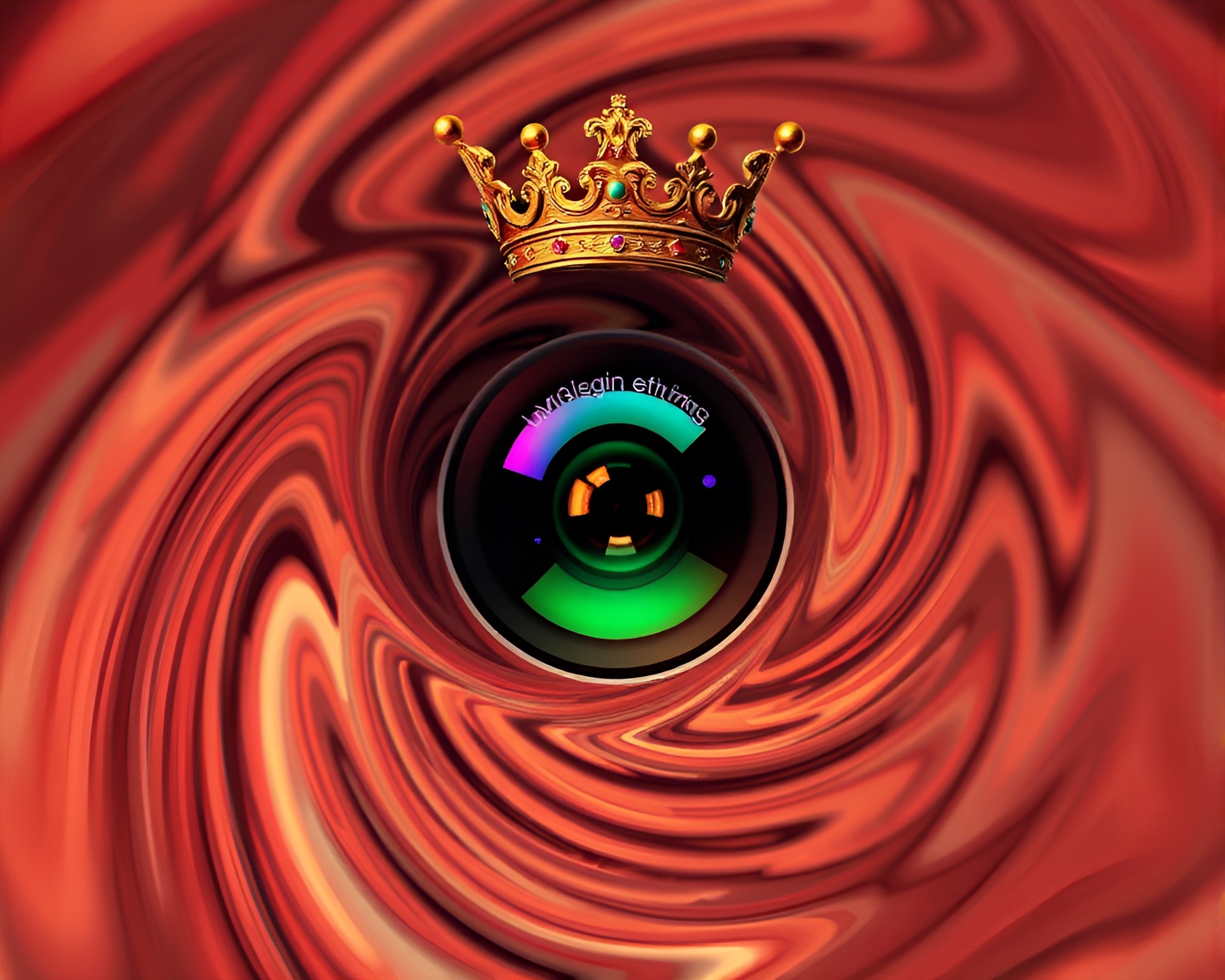 Crown of Distorted Pixels in High-Contrast Swirls – free AI stock image